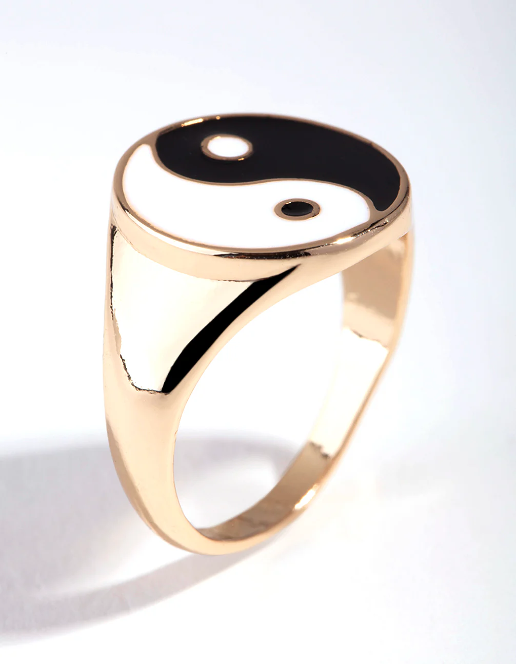 Gold Yin Yang Signet Ring - Image 3