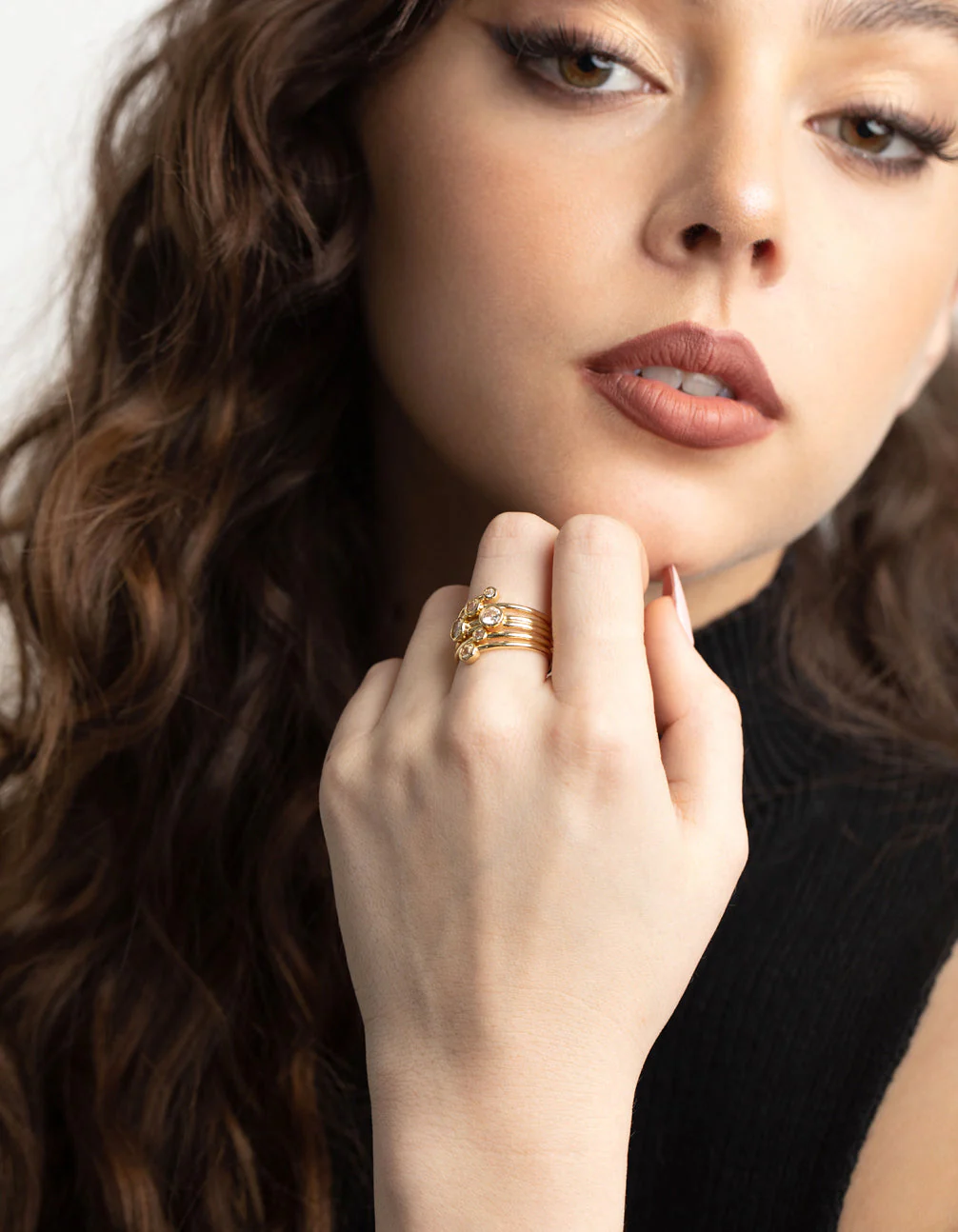 Gold Plated Cubic Zirconia Stone Ring - Image 5