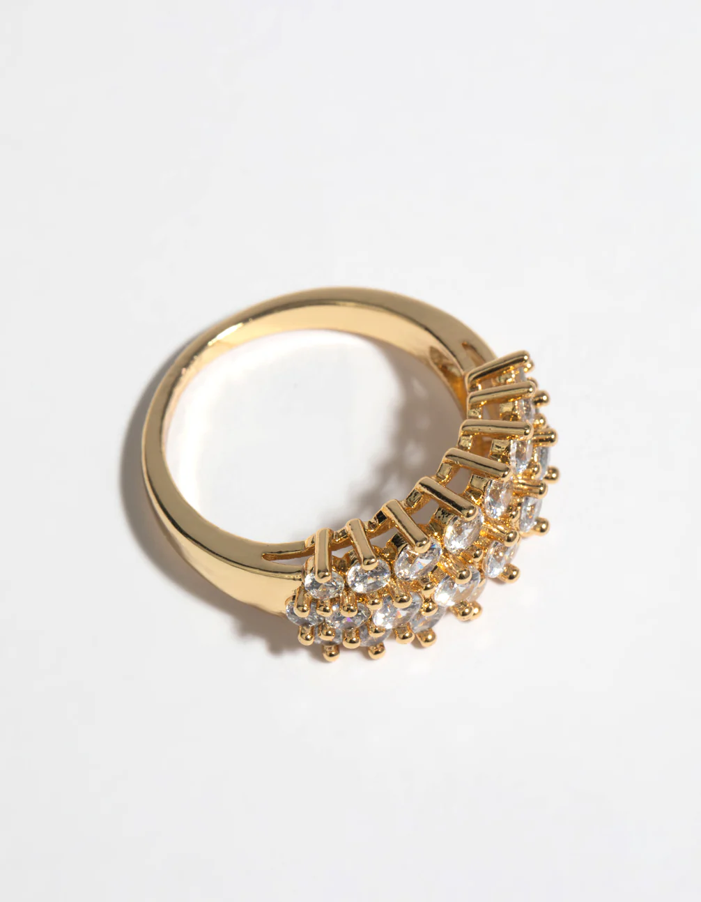 Gold Cubic Zirconia Cluster Ring - Image 3