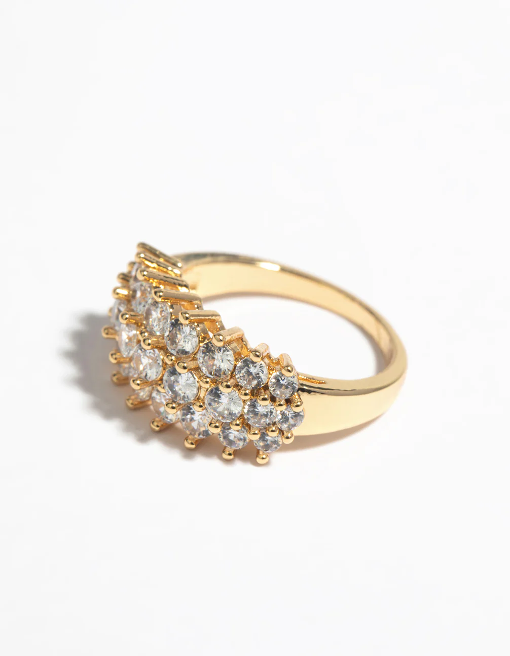 Gold Cubic Zirconia Cluster Ring - Image 4