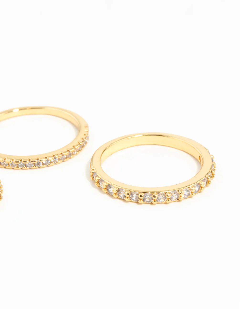Silver Cubic Zirconia Fine Ring Stack - Image 3