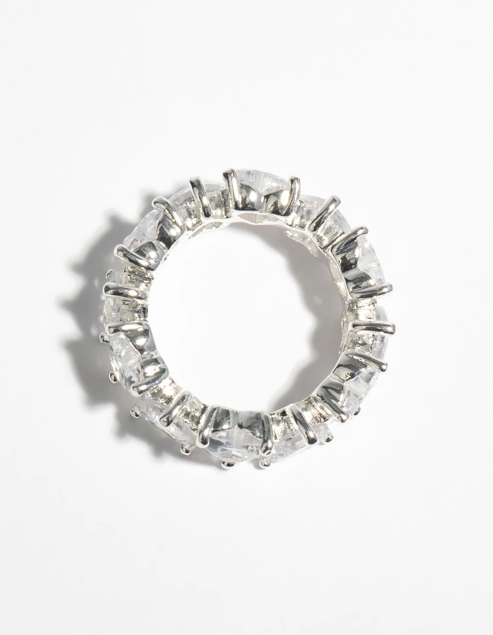 Silver Cubic Zirconia Heart Ring - Image 2