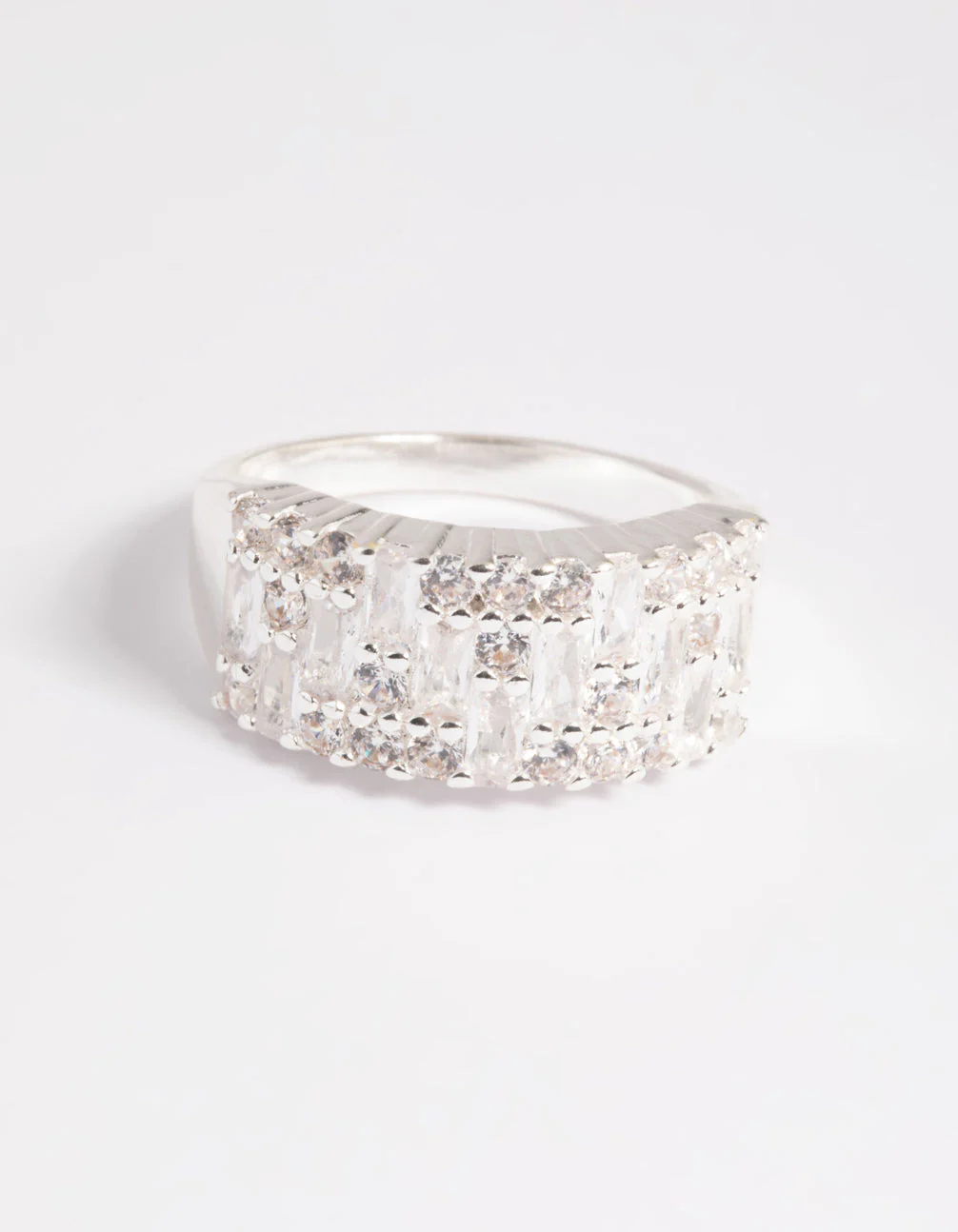 Silver Plated Mixed Shape Cocktail Ring - Image 3