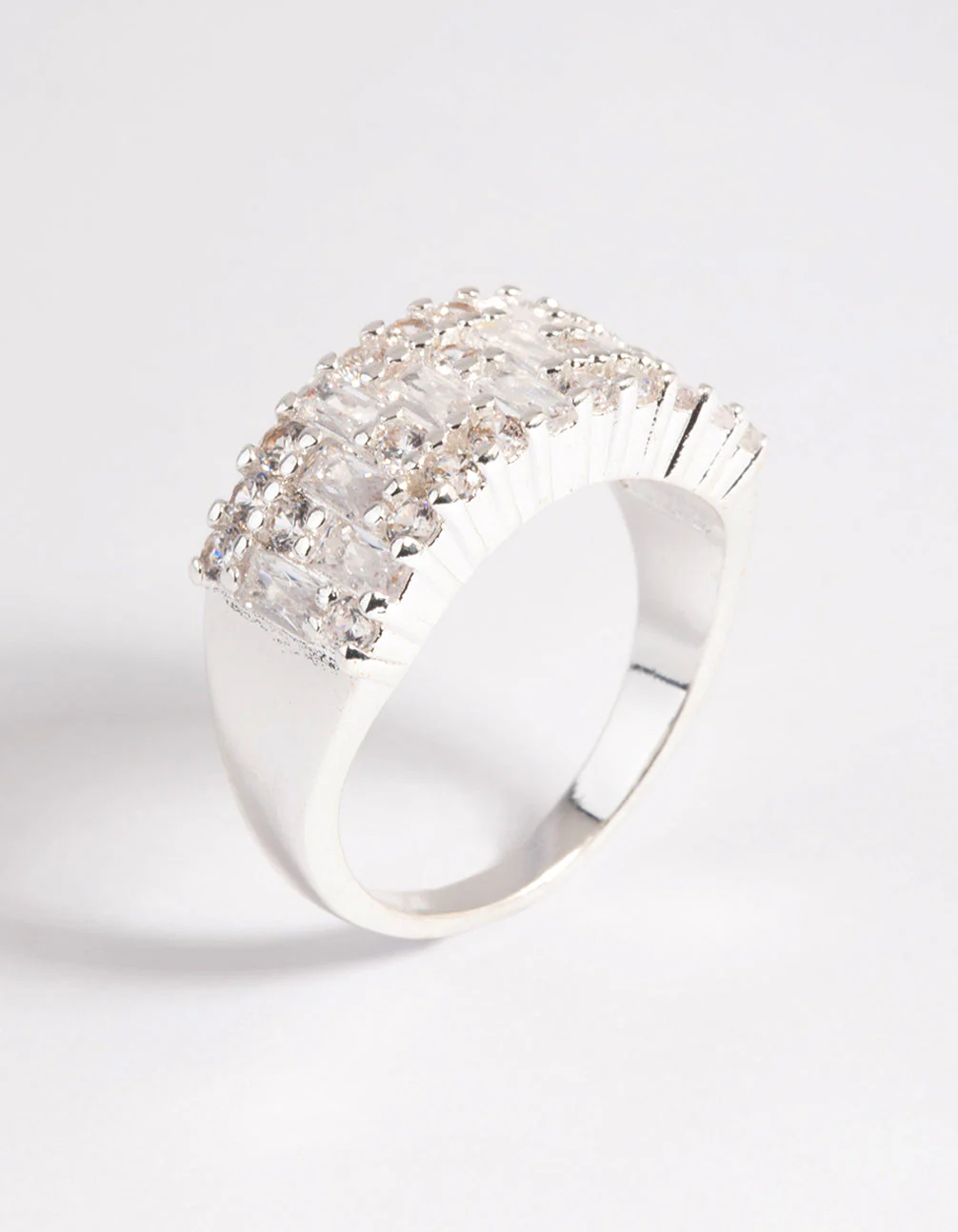 Silver Plated Mixed Shape Cocktail Ring - Image 4