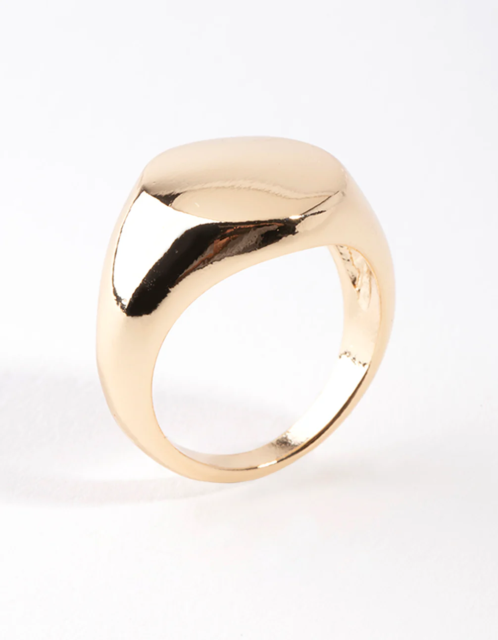 Gold Plated Pinky Signet Ring - Image 2