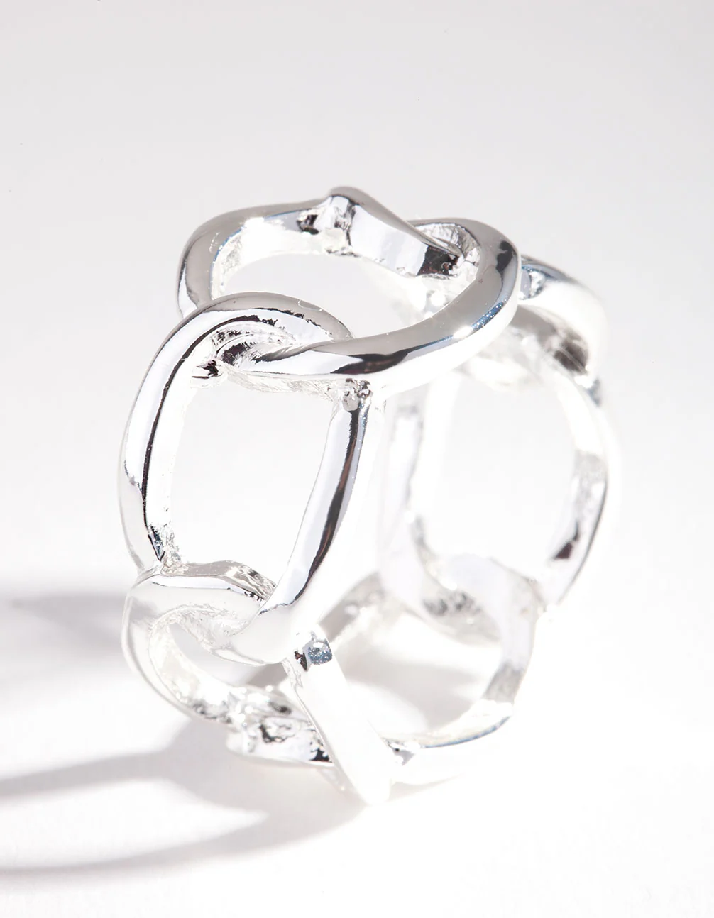 Silver Plated Wide Rectangle Ring - Image 2