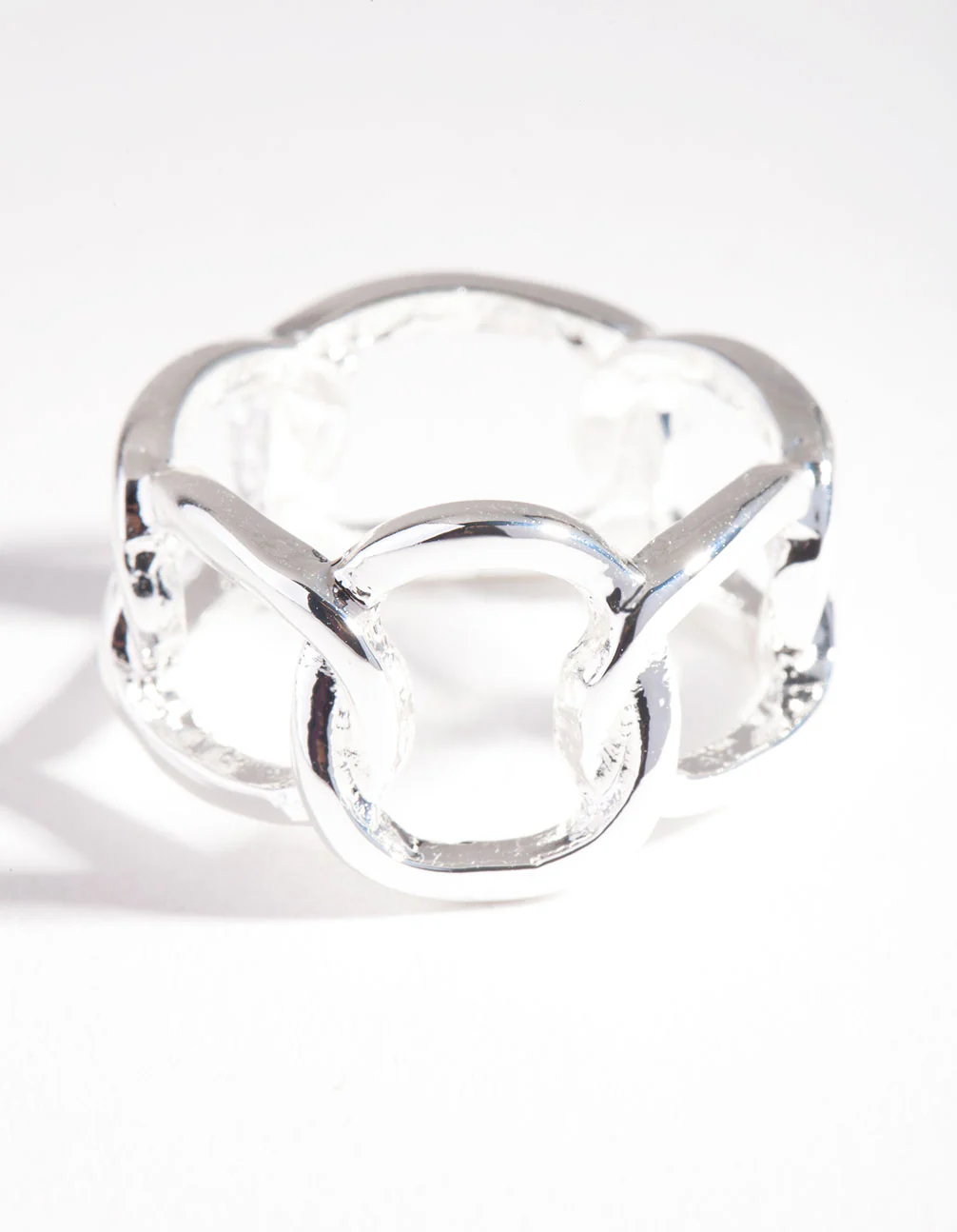 Silver Plated Wide Rectangle Ring - Image 3