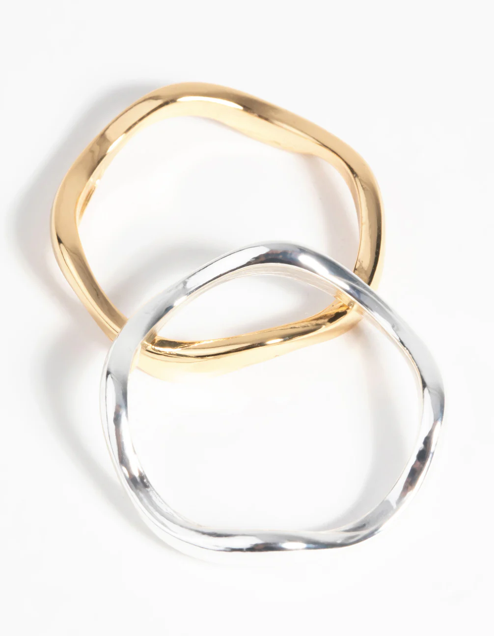 Gold & Silver Plated Weave Ring Set - Image 4