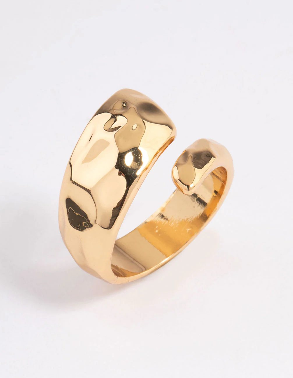 Gold Plated Bold Texture Wrap Ring - Image 2