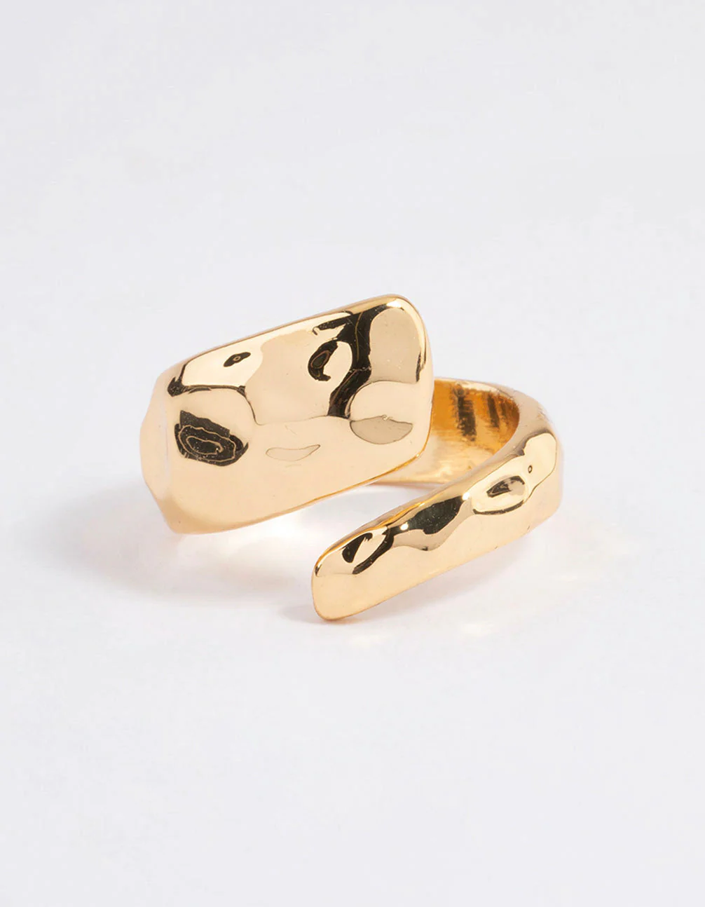 Gold Plated Bold Texture Wrap Ring - Image 3
