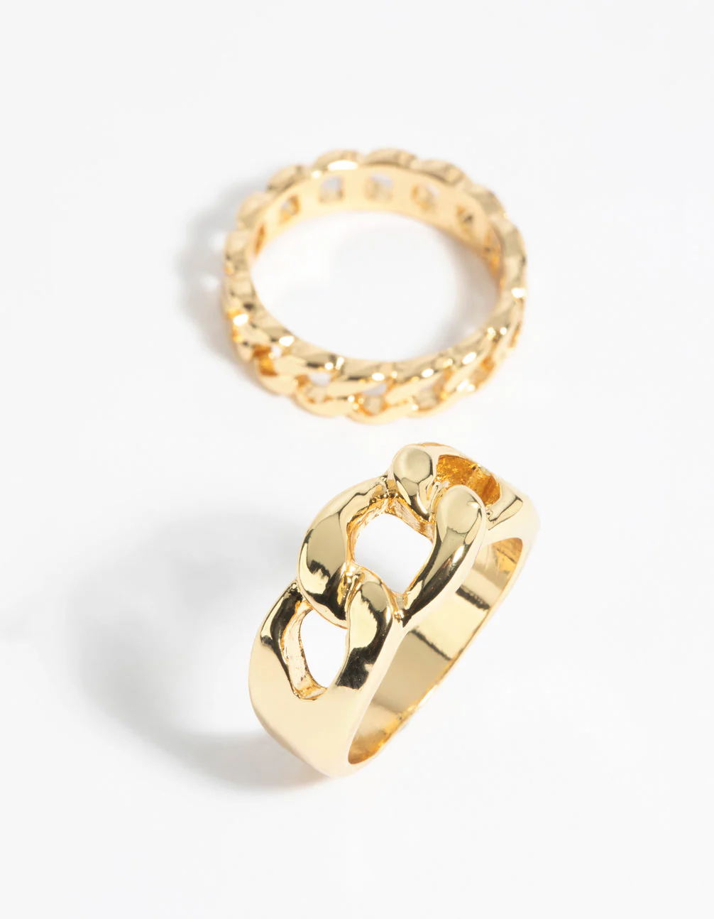 Gold Chain Ring Stack Pack - Image 2