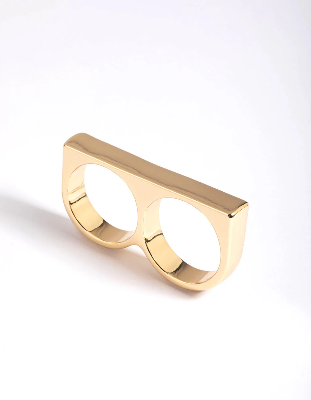 Gold Double Bar Ring - Image 4