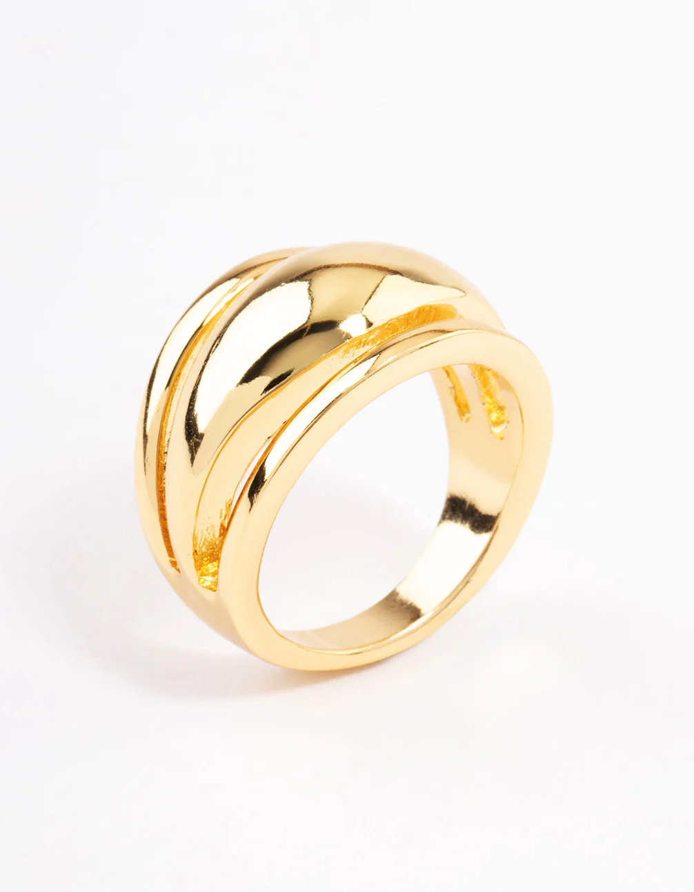 Gold Plated Domed Statement Ring - Image 2