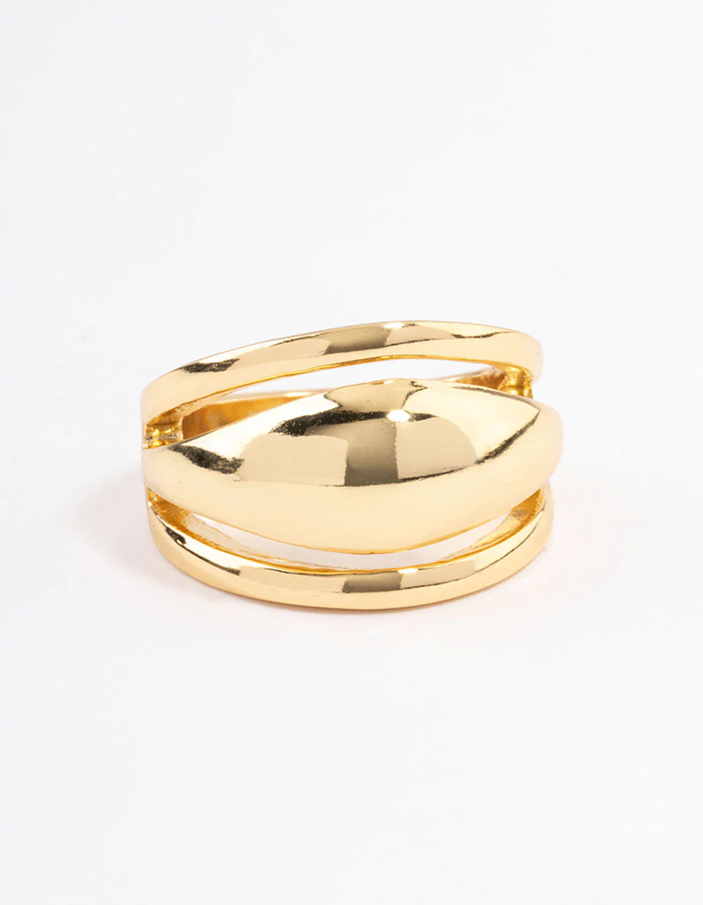 Gold Plated Domed Statement Ring - Image 3