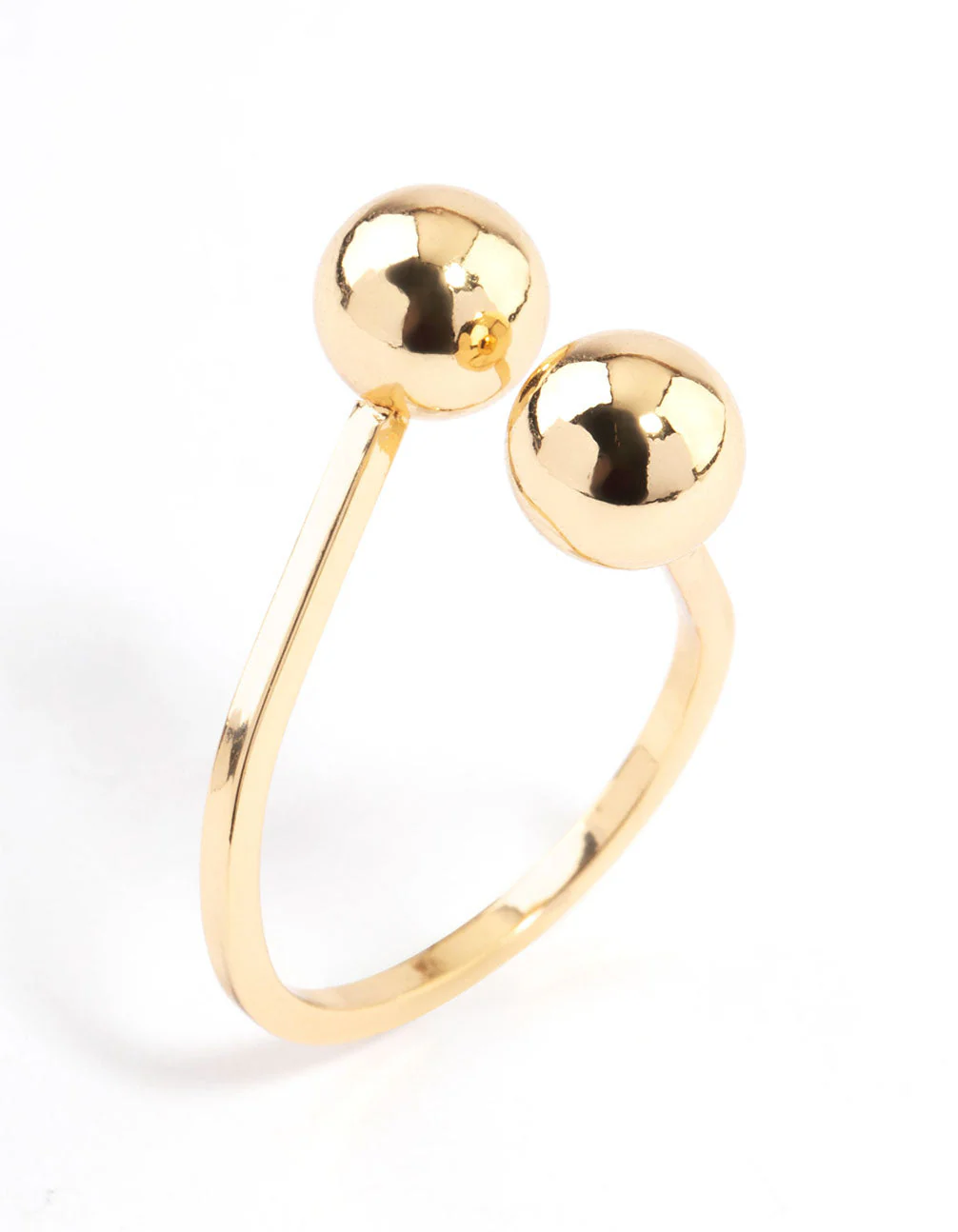 Gold Plated Double Ball Ring - Image 2