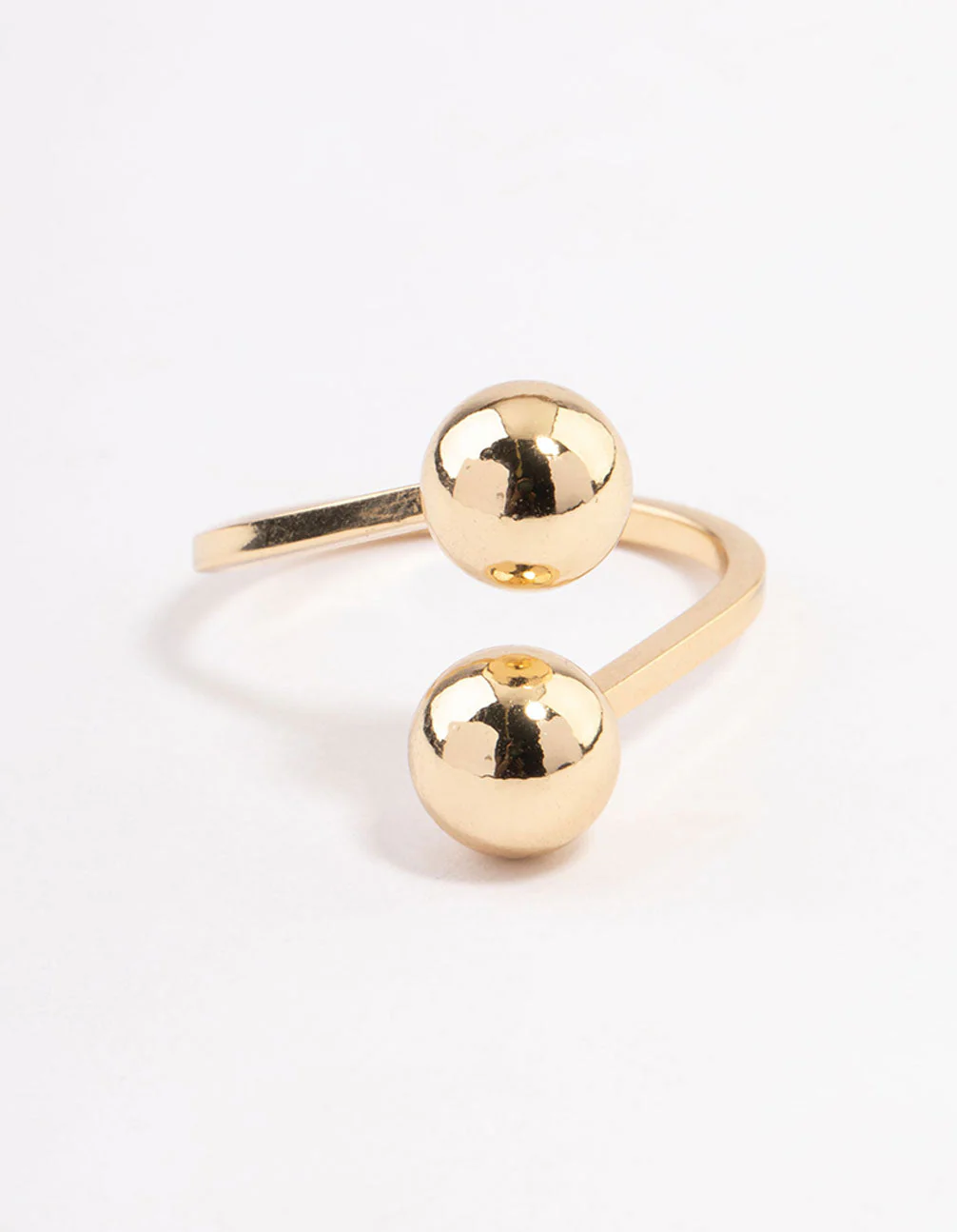 Gold Plated Double Ball Ring - Image 3