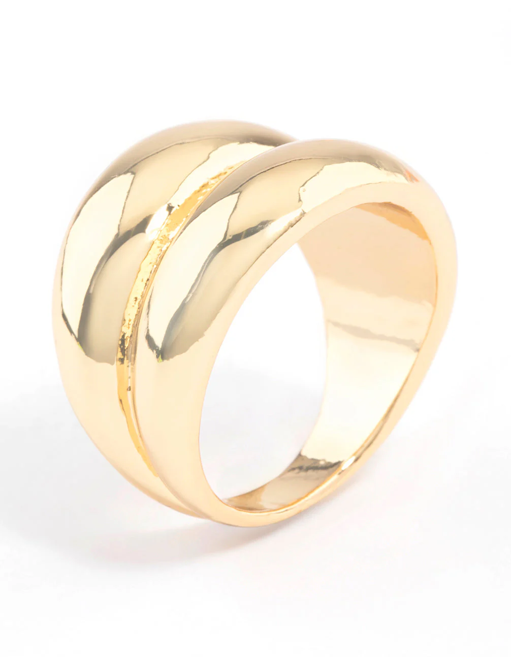 Gold Plated Double Band Ring - Image 2