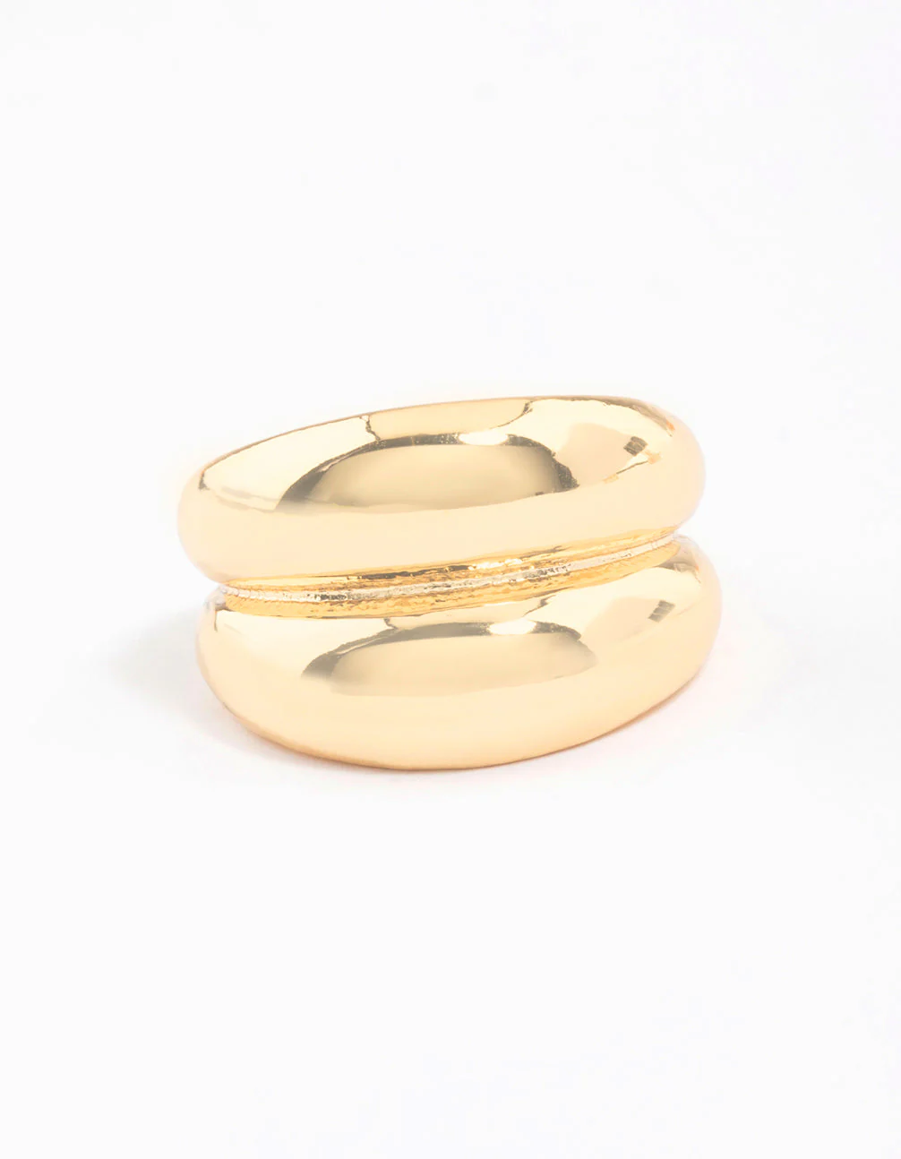 Gold Plated Double Band Ring - Image 3