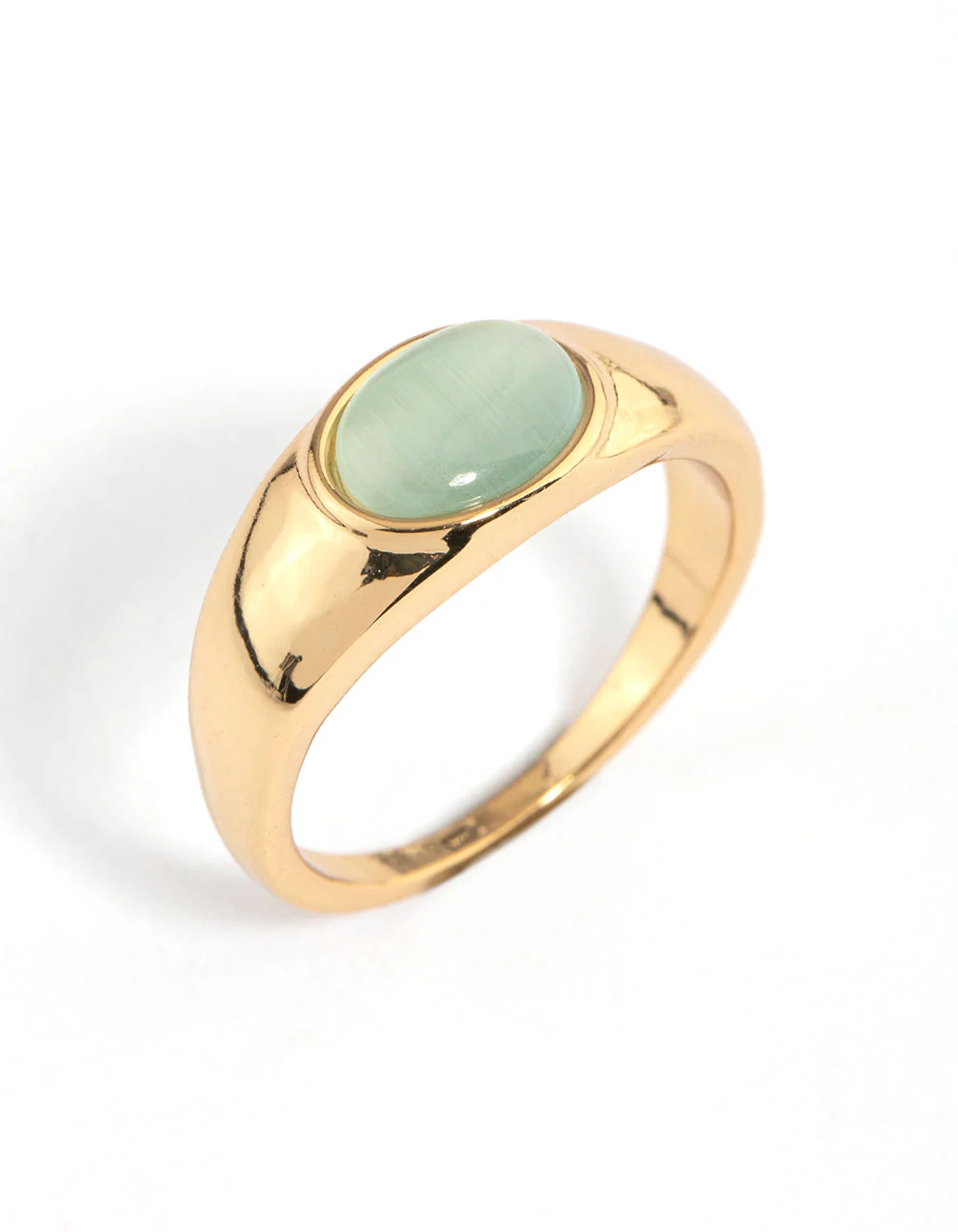 Gold Plated Oval Signet Ring - Image 2
