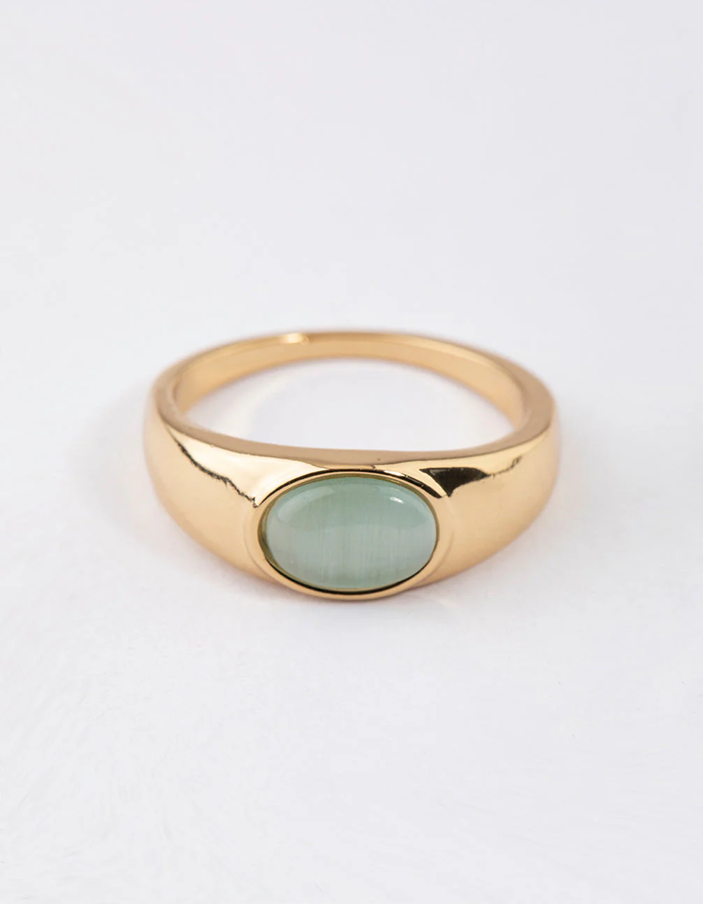 Gold Plated Oval Signet Ring - Image 3