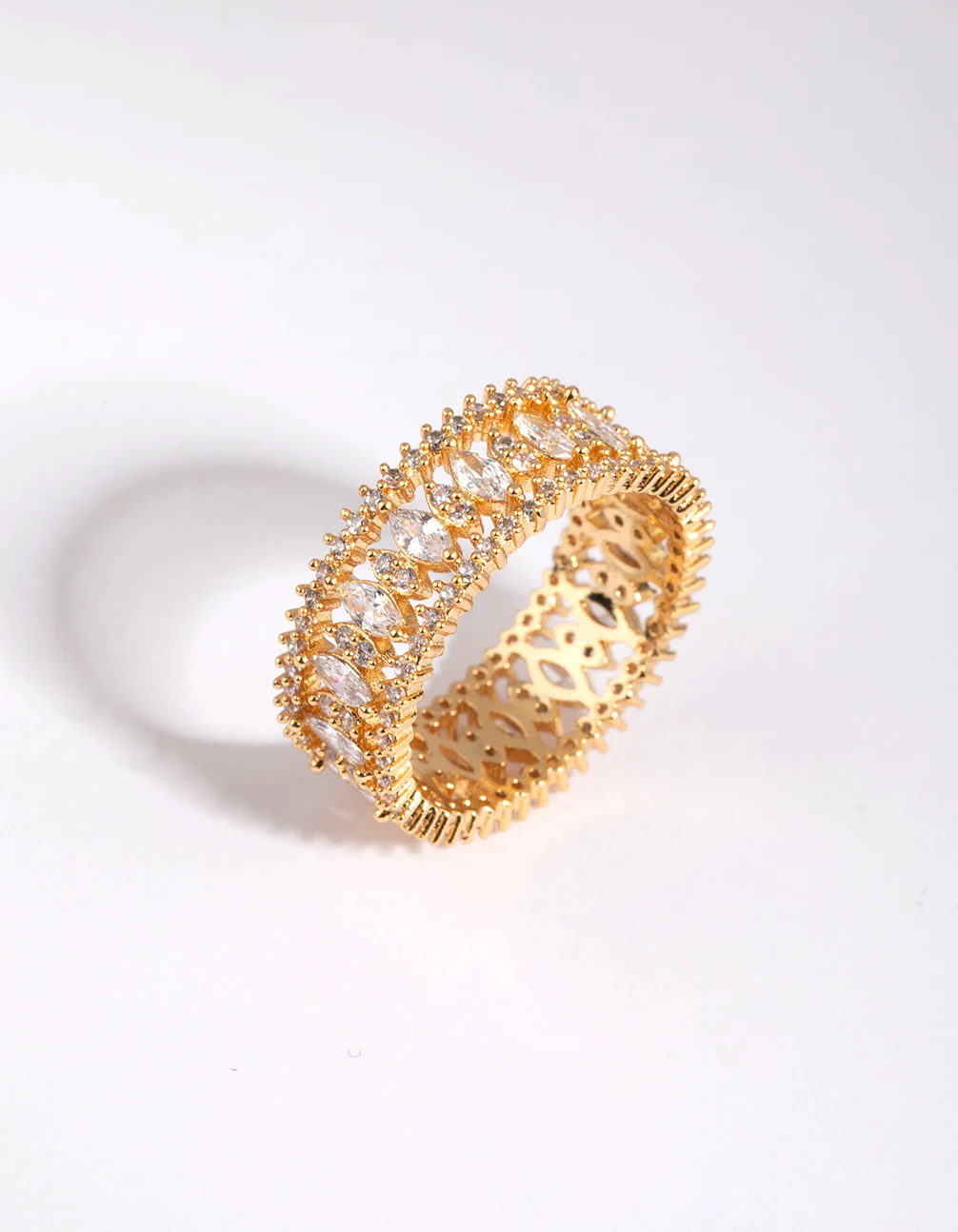 Gold Plated Ring with Cubic Zirconia - Image 4