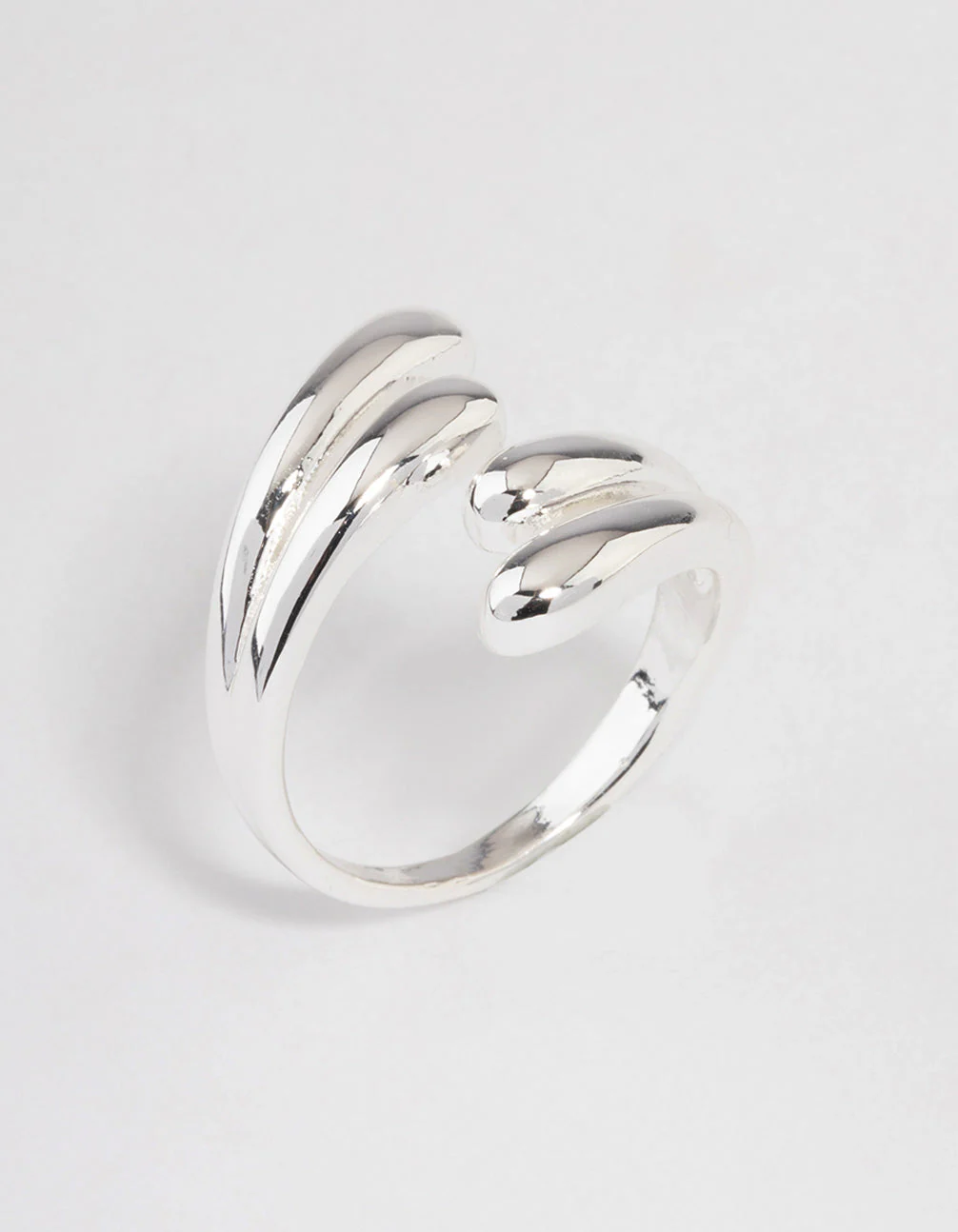 Silver Plated Double Row Wrap Ring - Image 2