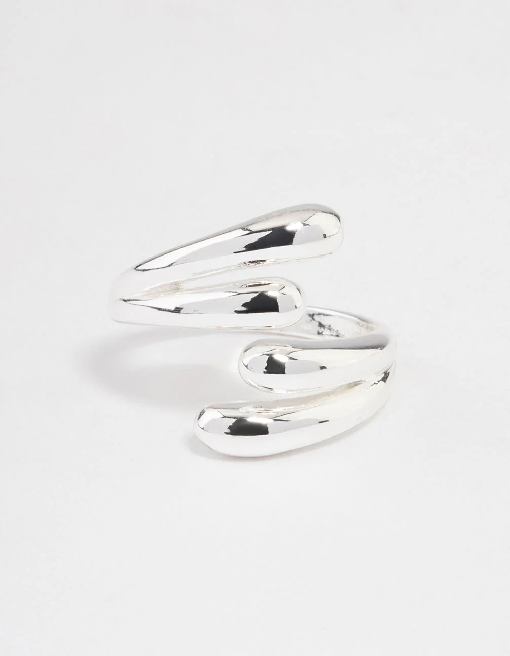 Silver Plated Double Row Wrap Ring - Image 3