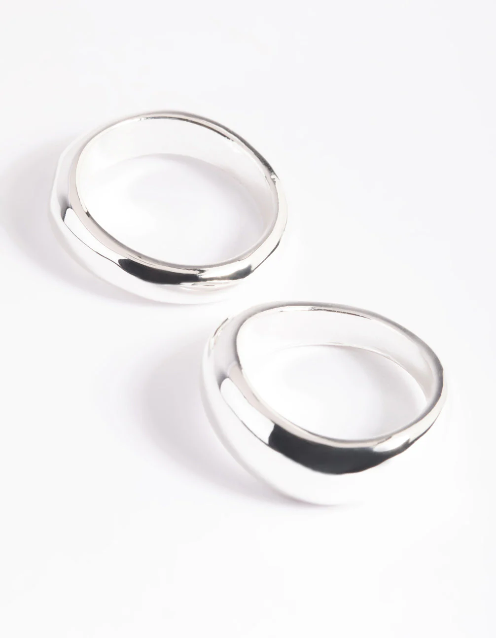 Silver Plated Irregular Ring Set - Image 3