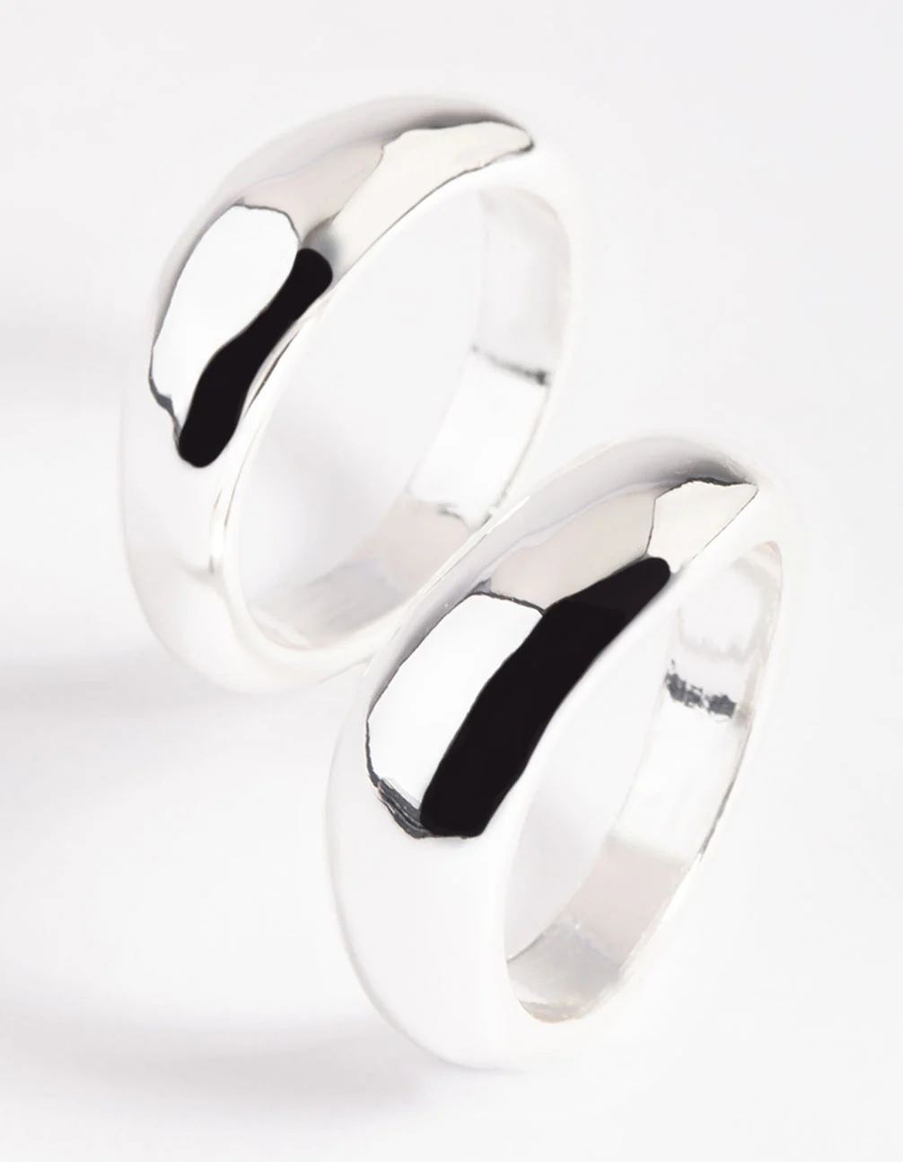 Silver Plated Irregular Ring Set - Image 4
