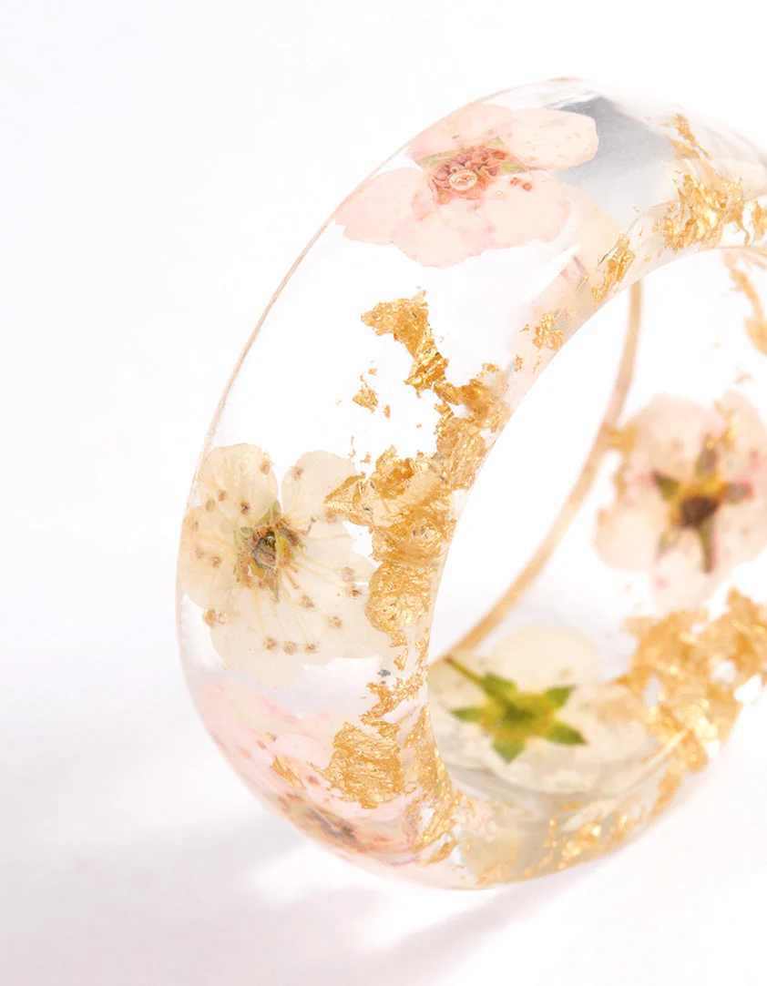Acrylic Floating Flower Ring - Image 3