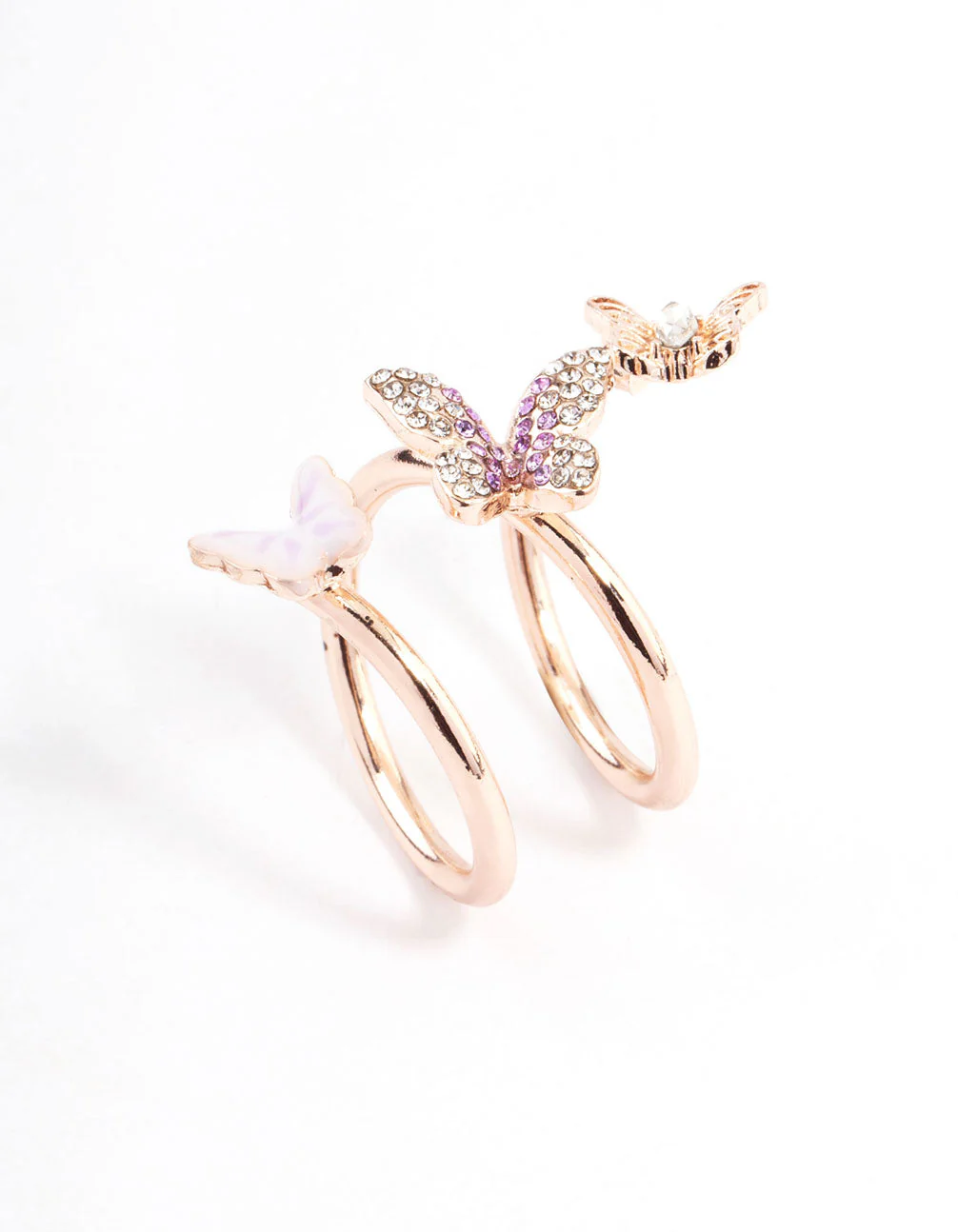Rose Gold Butterfly Wrap Ring - Image 2