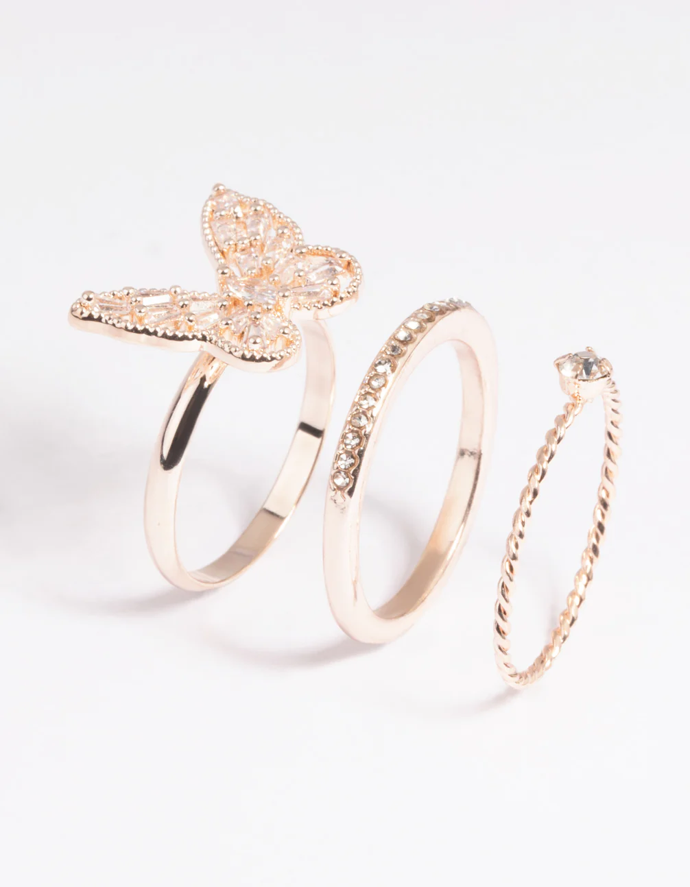 Rose Gold Butterfly Ring Pack - Image 3