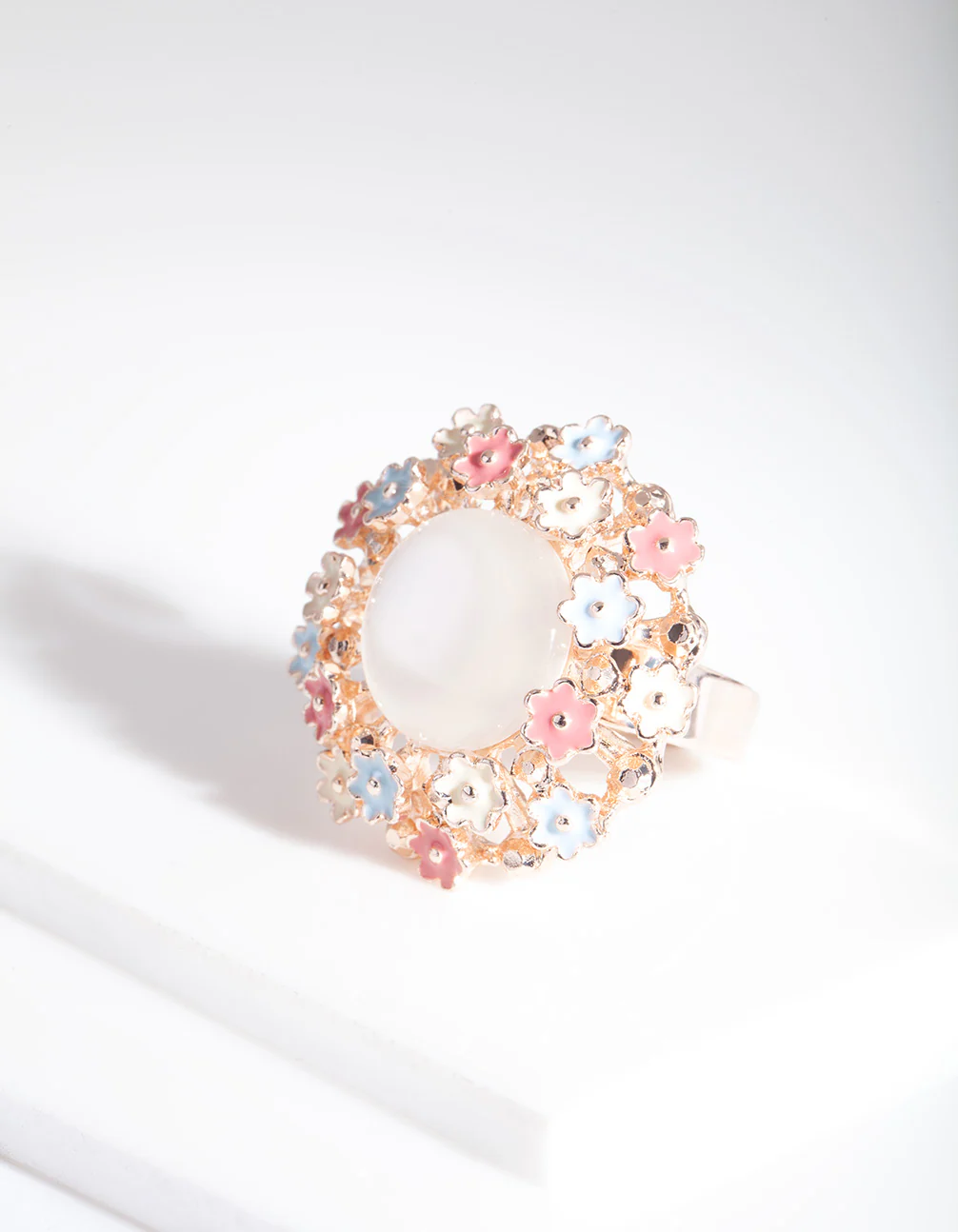 Multi Pastel Floral Ring - Image 2