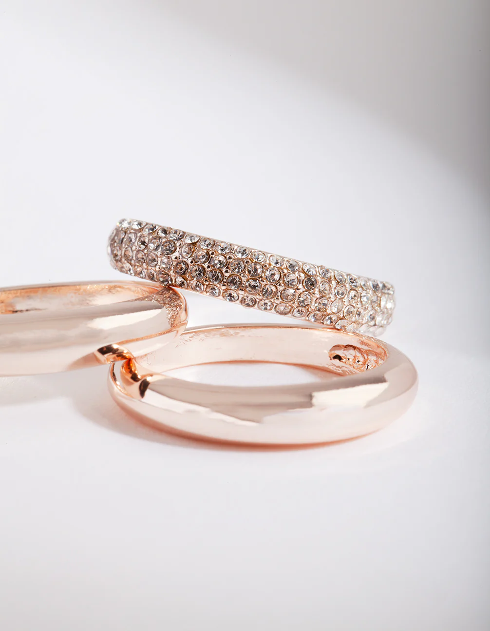 Rose Gold Layered Diamante Ring - Image 2