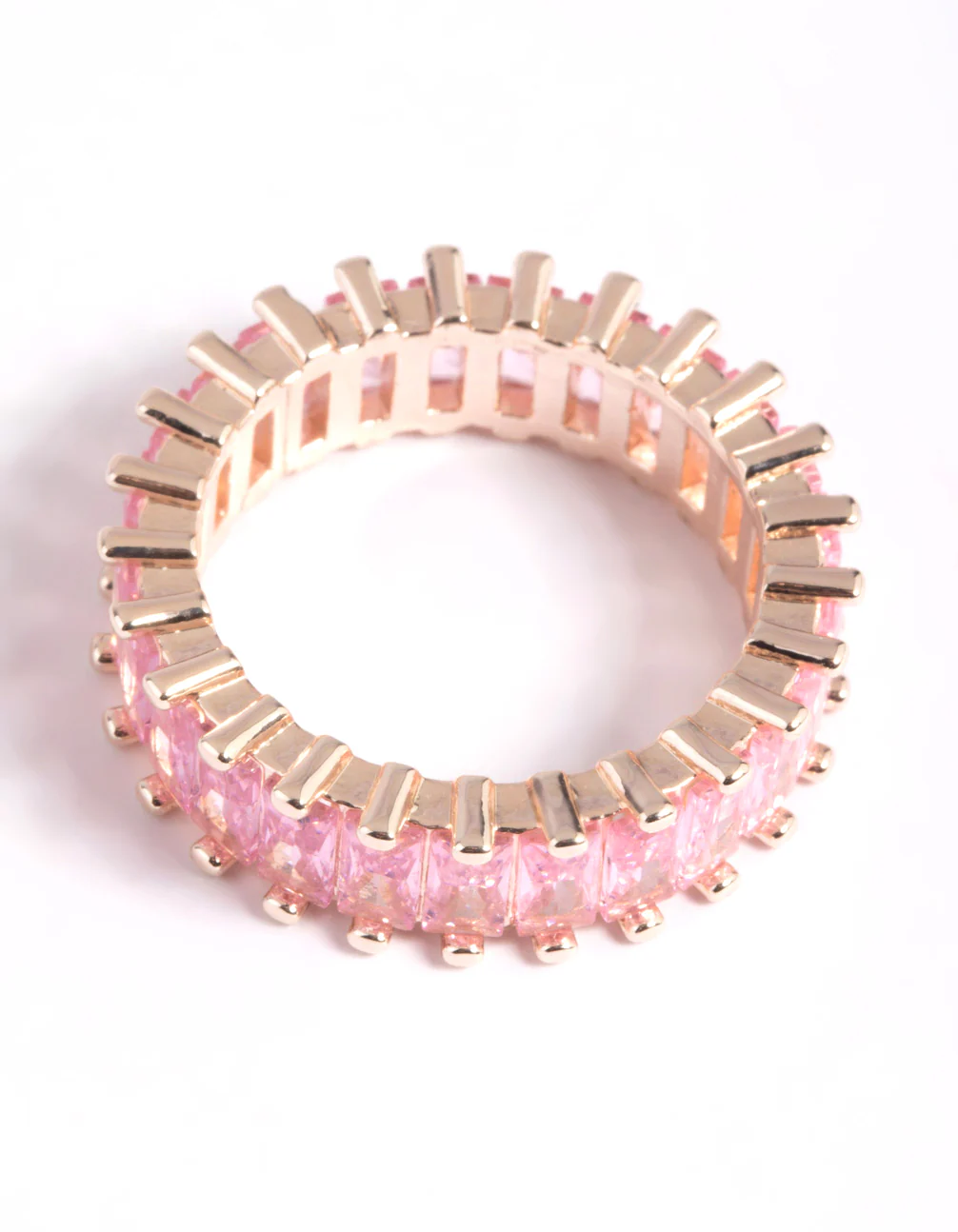 Rose Gold Pink Cubic Zirconia Ring - Image 4