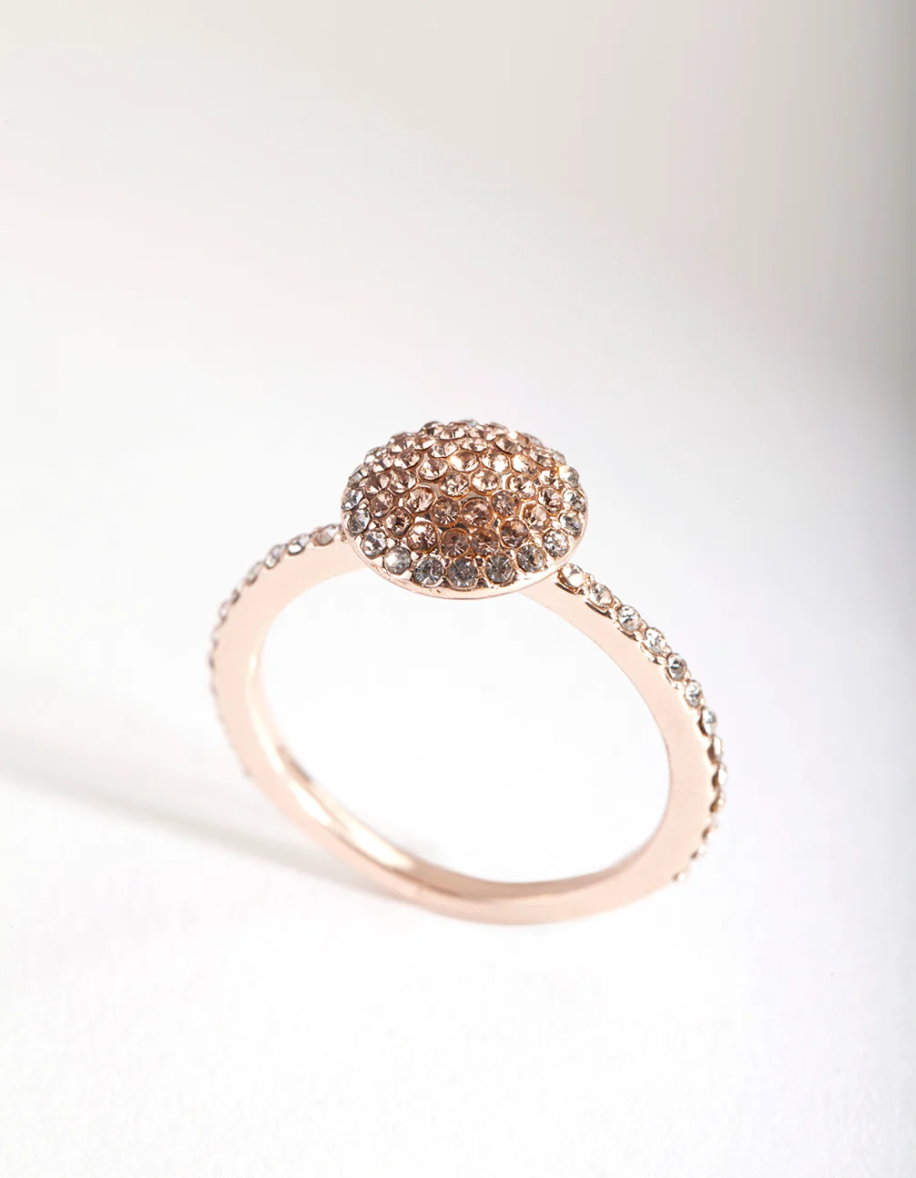 Rose Gold Round Diamante Ring - Image 2