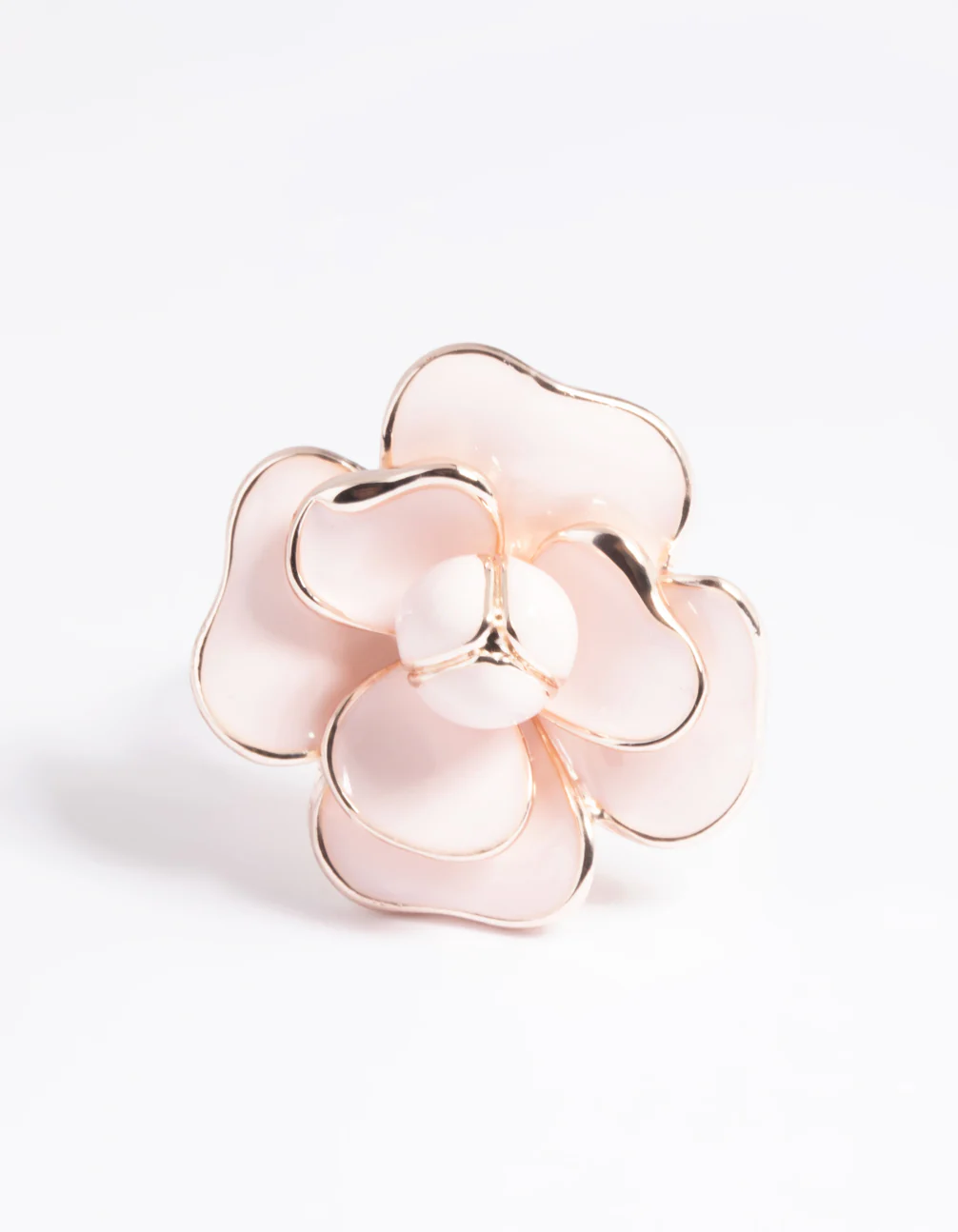 Rose Gold Blush Flower Ring - Image 3