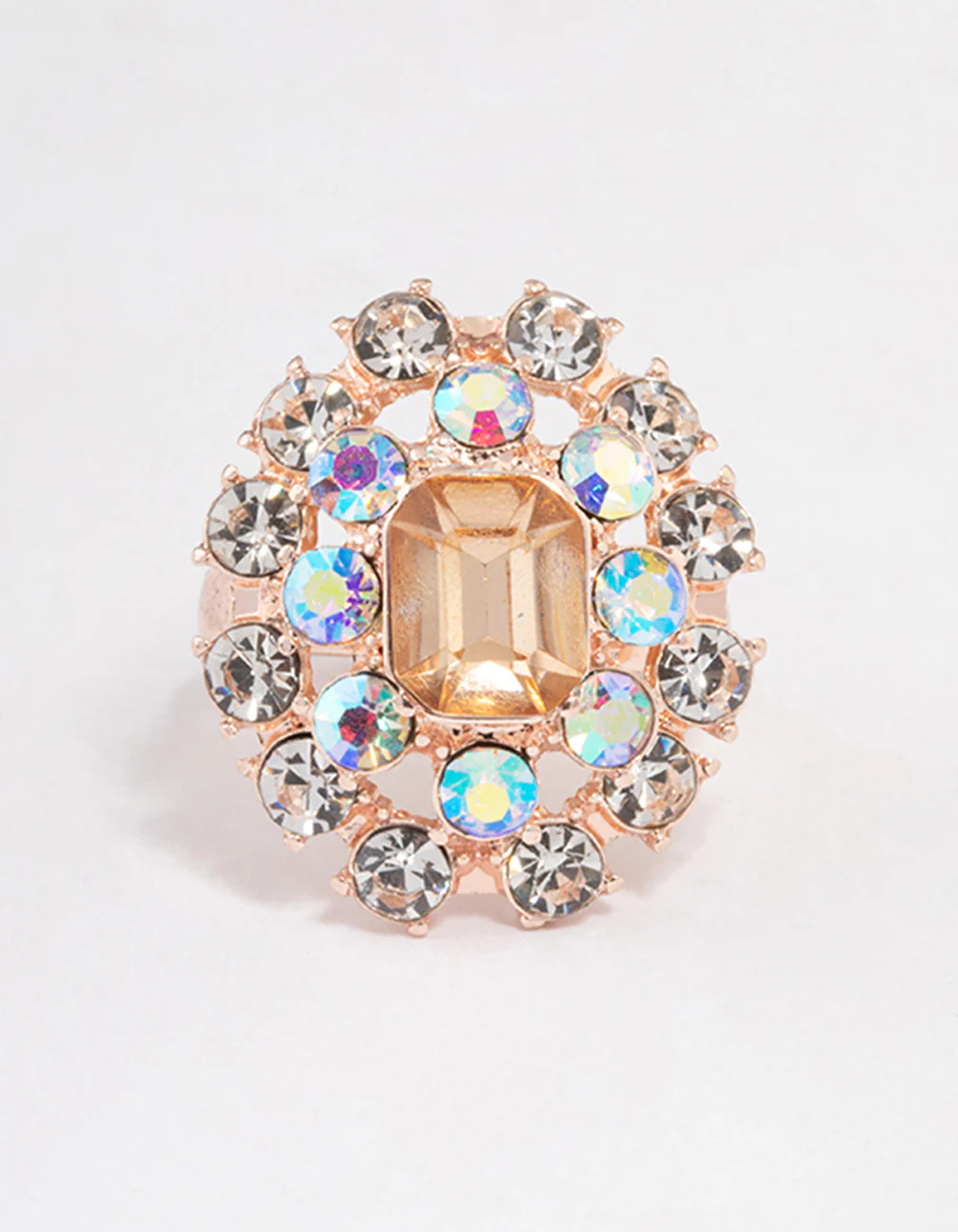 Rose Gold Luxe Crystal Ring - Image 2