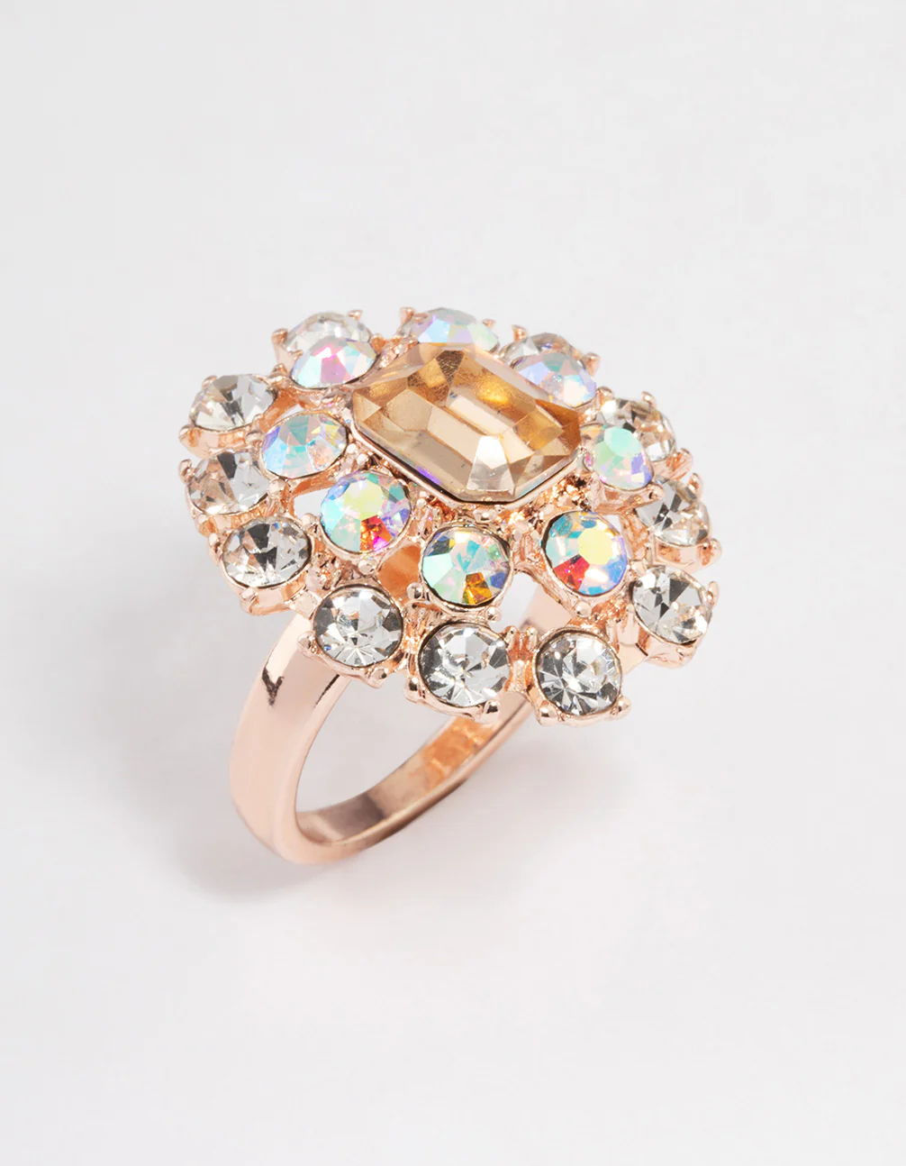 Rose Gold Luxe Crystal Ring - Image 3