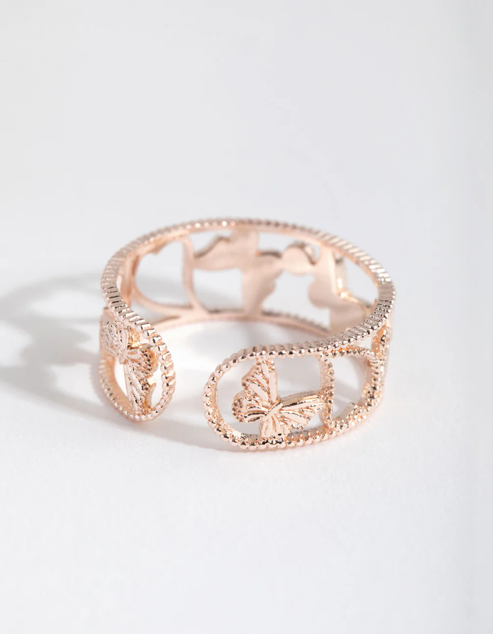 Rose Gold Multi Butterfly Ring - Image 2