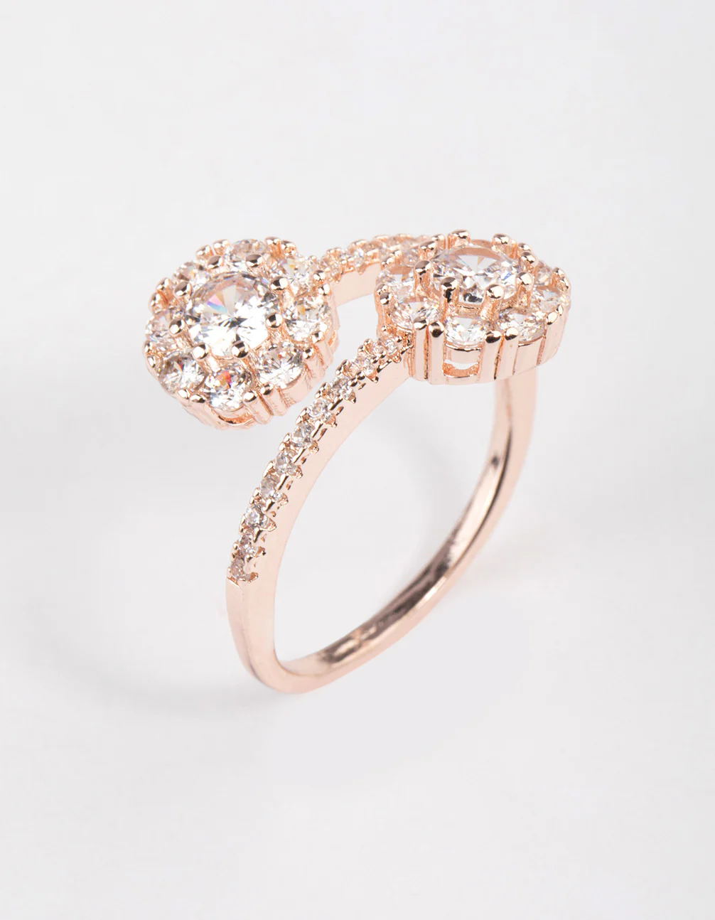 Rose Gold Round Double Wrap Ring - Image 2