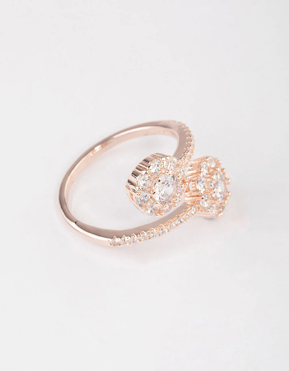 Rose Gold Round Double Wrap Ring - Image 3