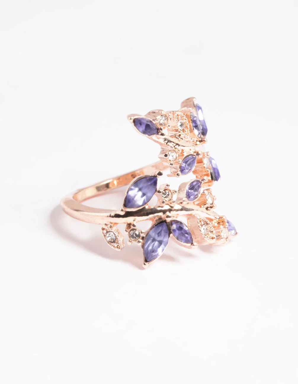 Rose Gold Lilac Vine Ring - Image 4