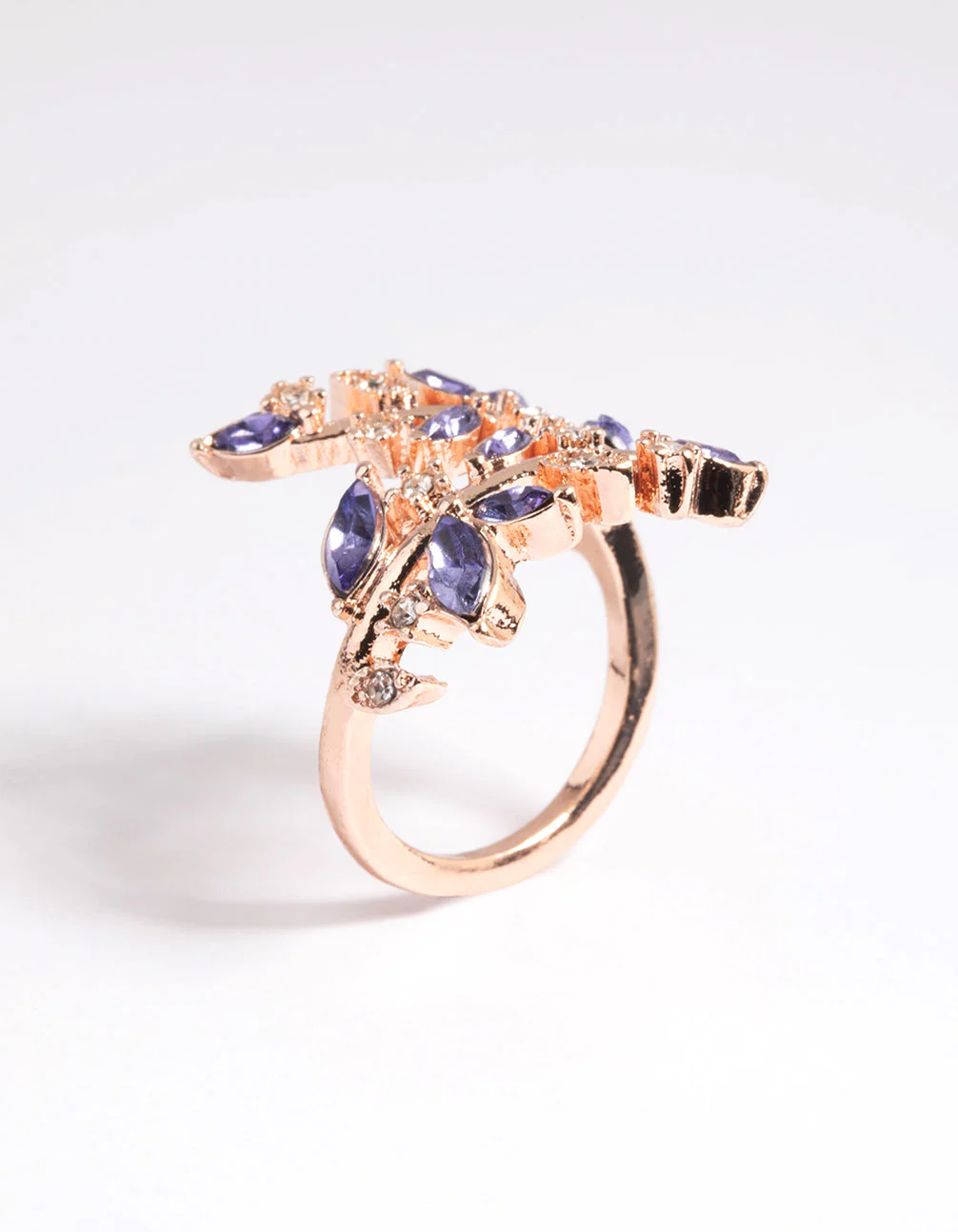 Rose Gold Lilac Vine Ring - Image 5
