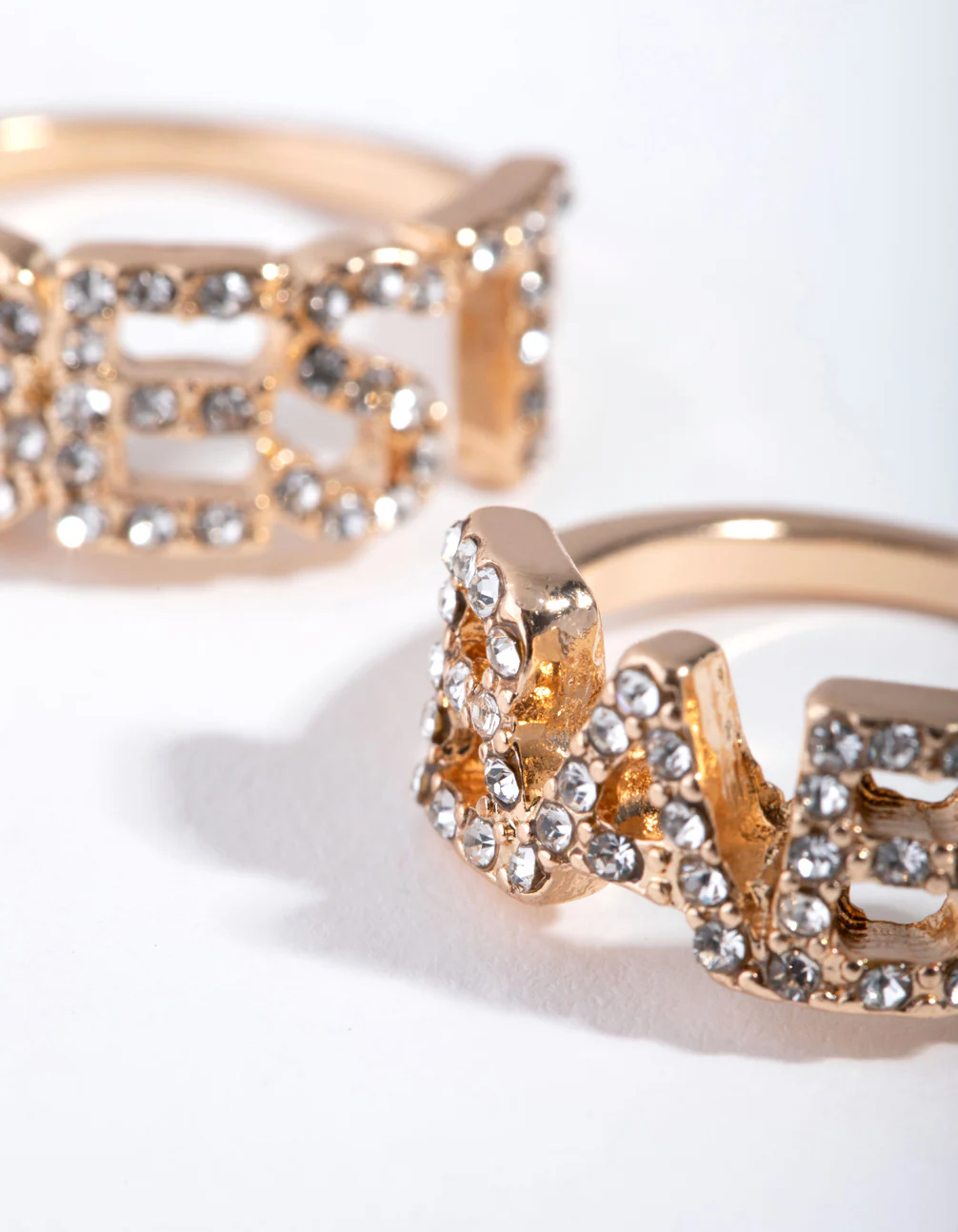Gold Best Babe Ring Set - Image 2