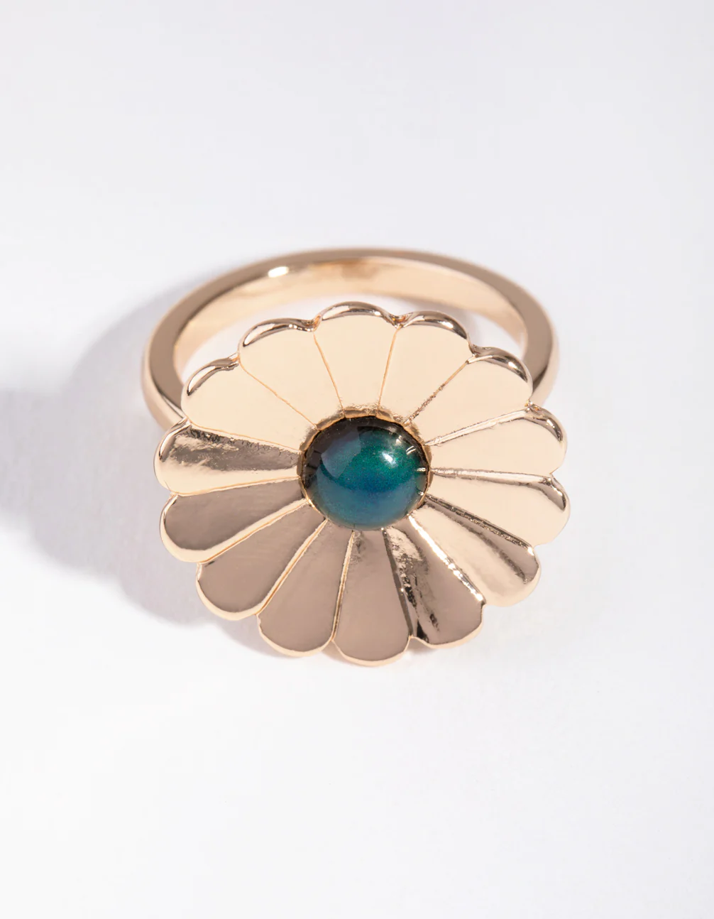Gold Mood Flower Ring - Image 2