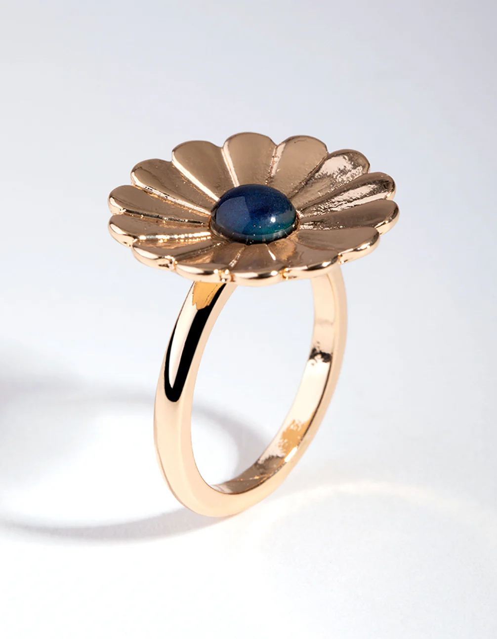Gold Mood Flower Ring - Image 3