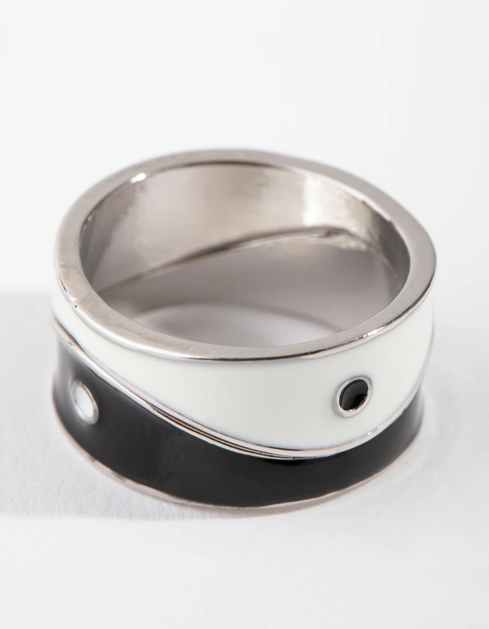 Silver Yin & Yang BFF Band Pack Rings - Image 2