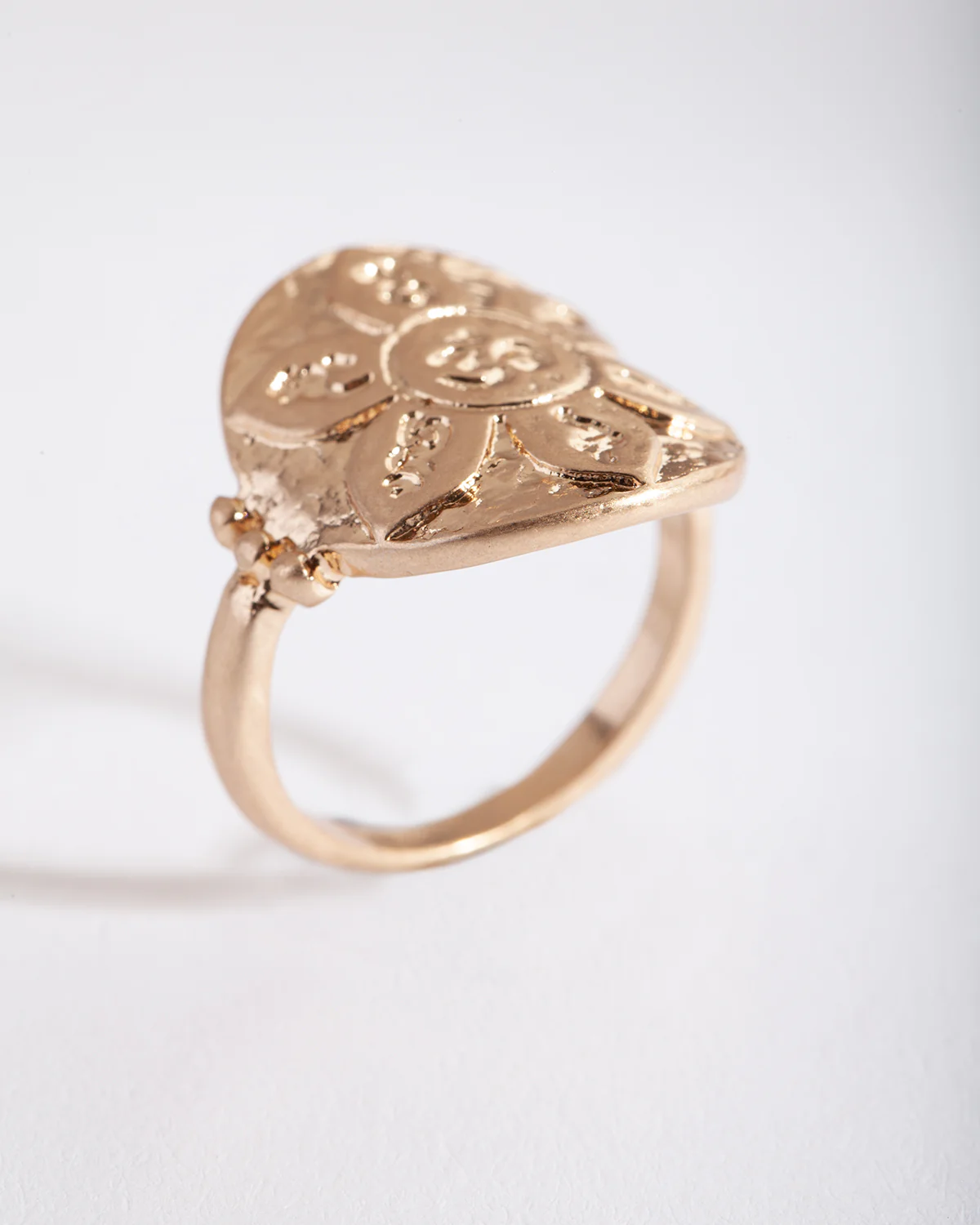 Gold Yogi Disc Ring - Image 2