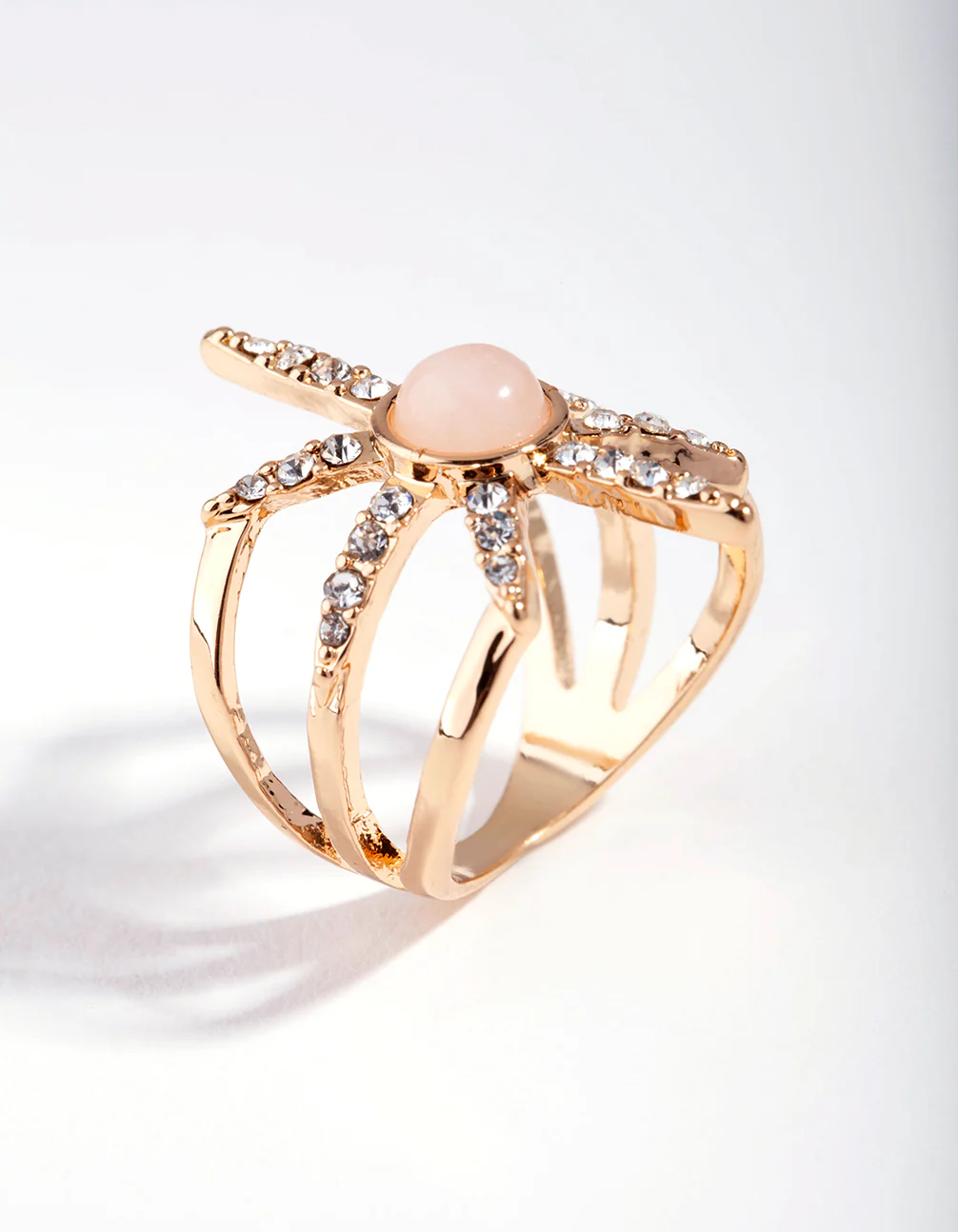 Gold Diamante Sun Burst Ring - Image 3